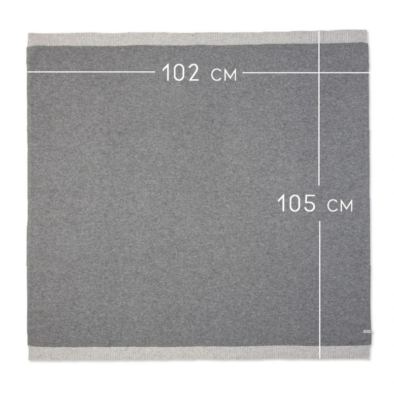 Baby blanket 'Traumland' | 100% cashmere | grey / light grey | 102 x 105 cm
