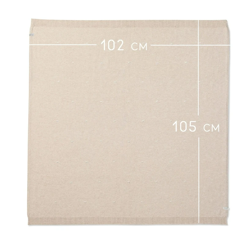 Babydecke 'Sternenstaub' | 100% Kaschmir | beige / off-white | 102 x 105 cm
