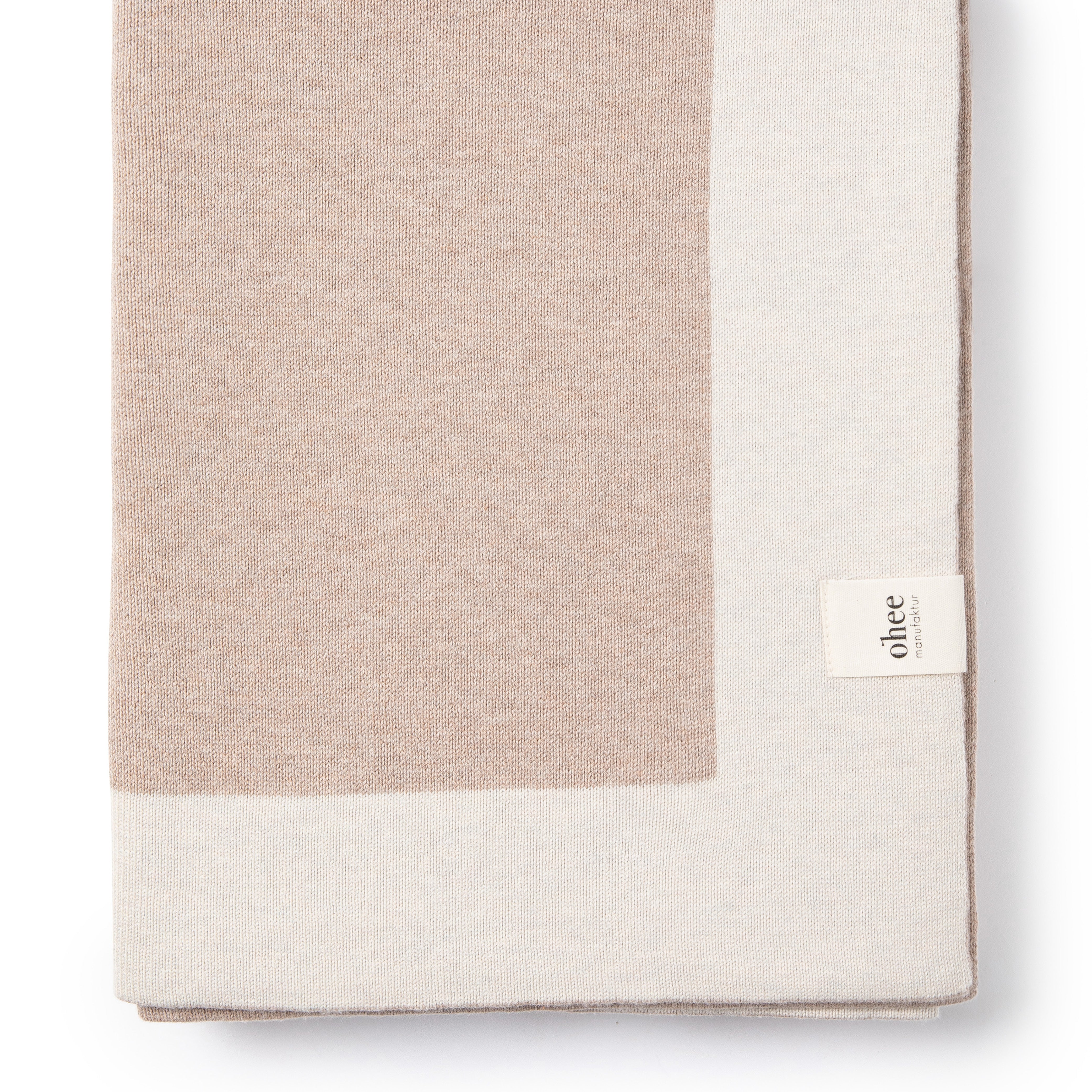 Babydecke Chalette x ohee manufaktur | 'Traumlicht' | 100% Baumwolle | beige / cremeweiß | 104 x 104 cm