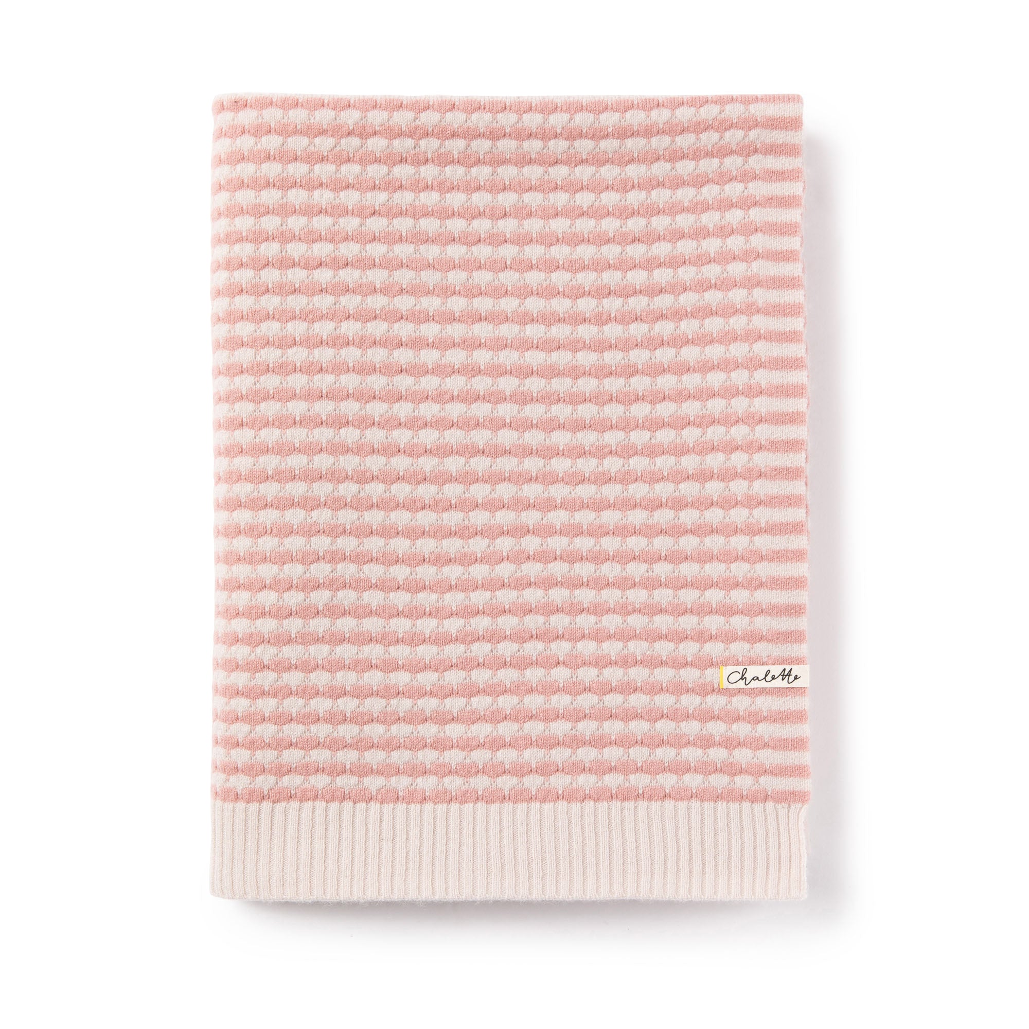Super soft baby blanket 'Malve' | beige / dusky pink | 102 x 105 cm