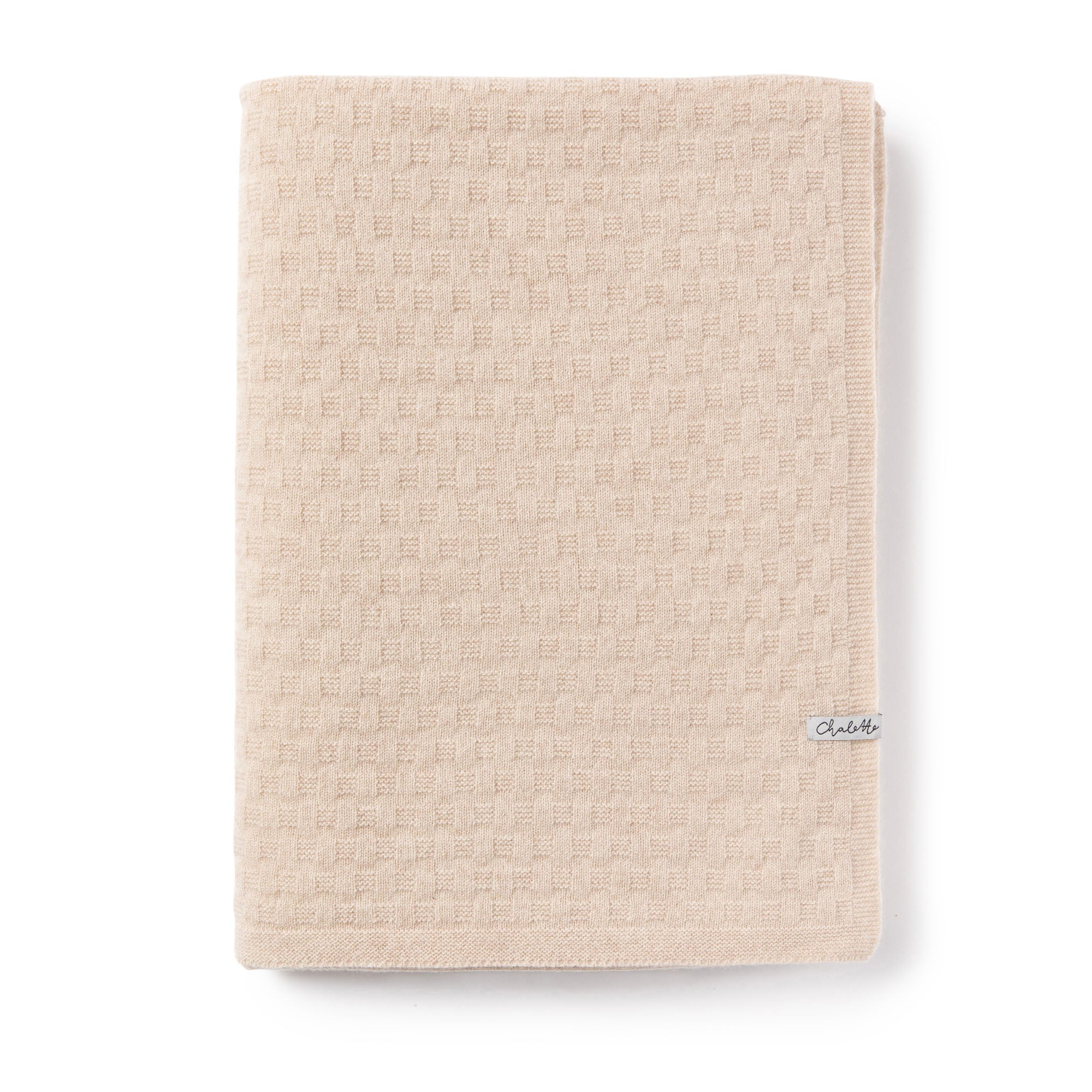 Baby Blanket 'Dünensand' | 100% Cashmere | Mottled Beige | 102 x 105 cm