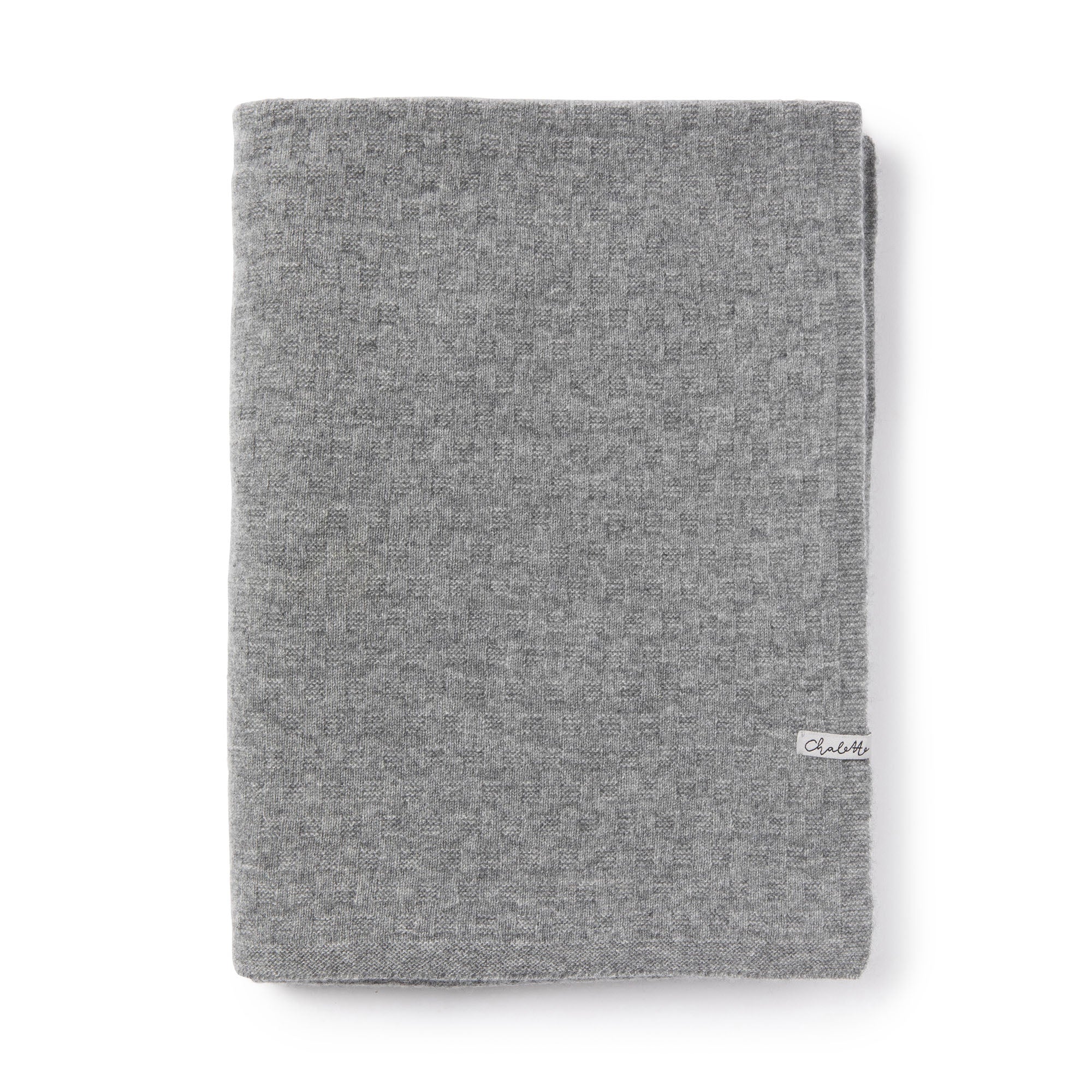 Baby blanket 'Steinwiese' | 100% cashmere | mottled grey | 102 x 105 cm