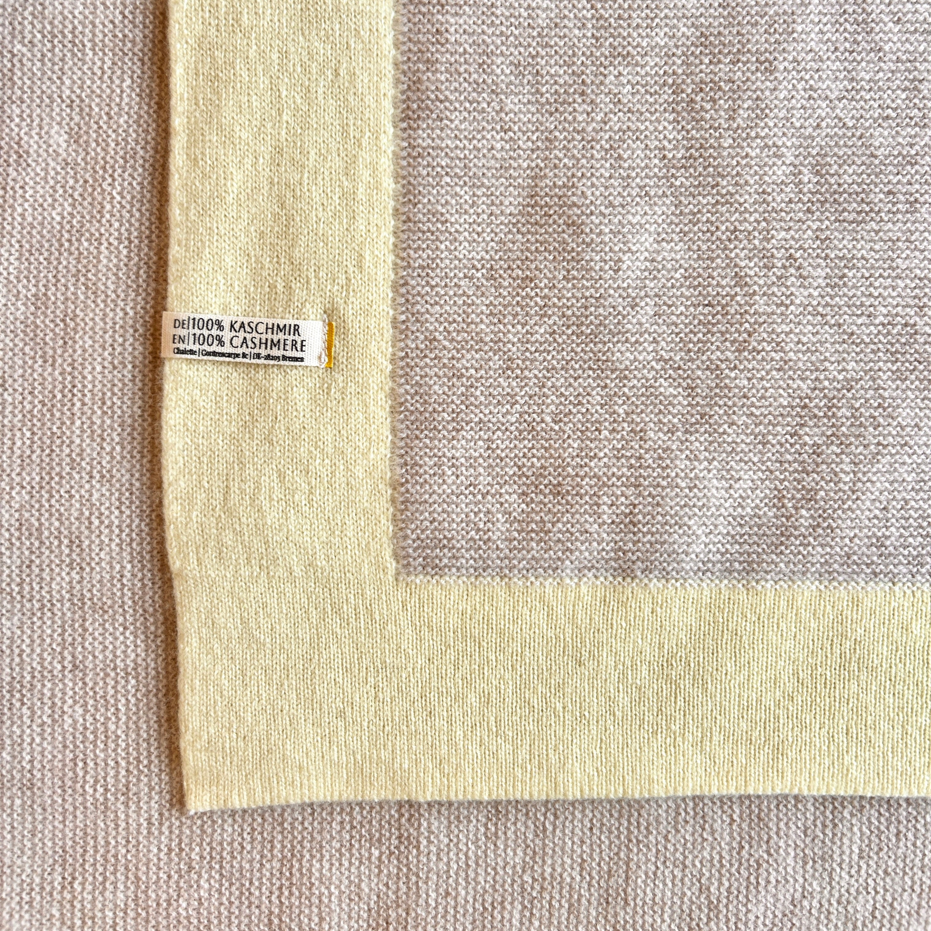 Babydecke Kaschmir beige gelb Chalette