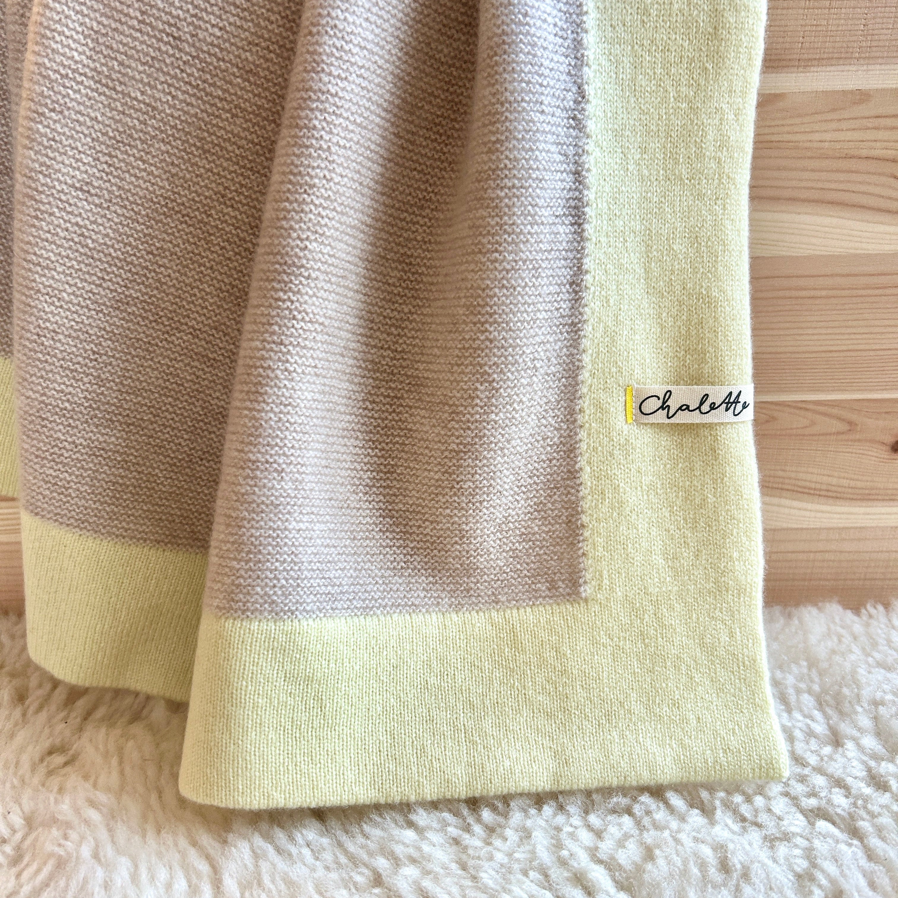 beige gelb Babydecke Kaschmir Chalette