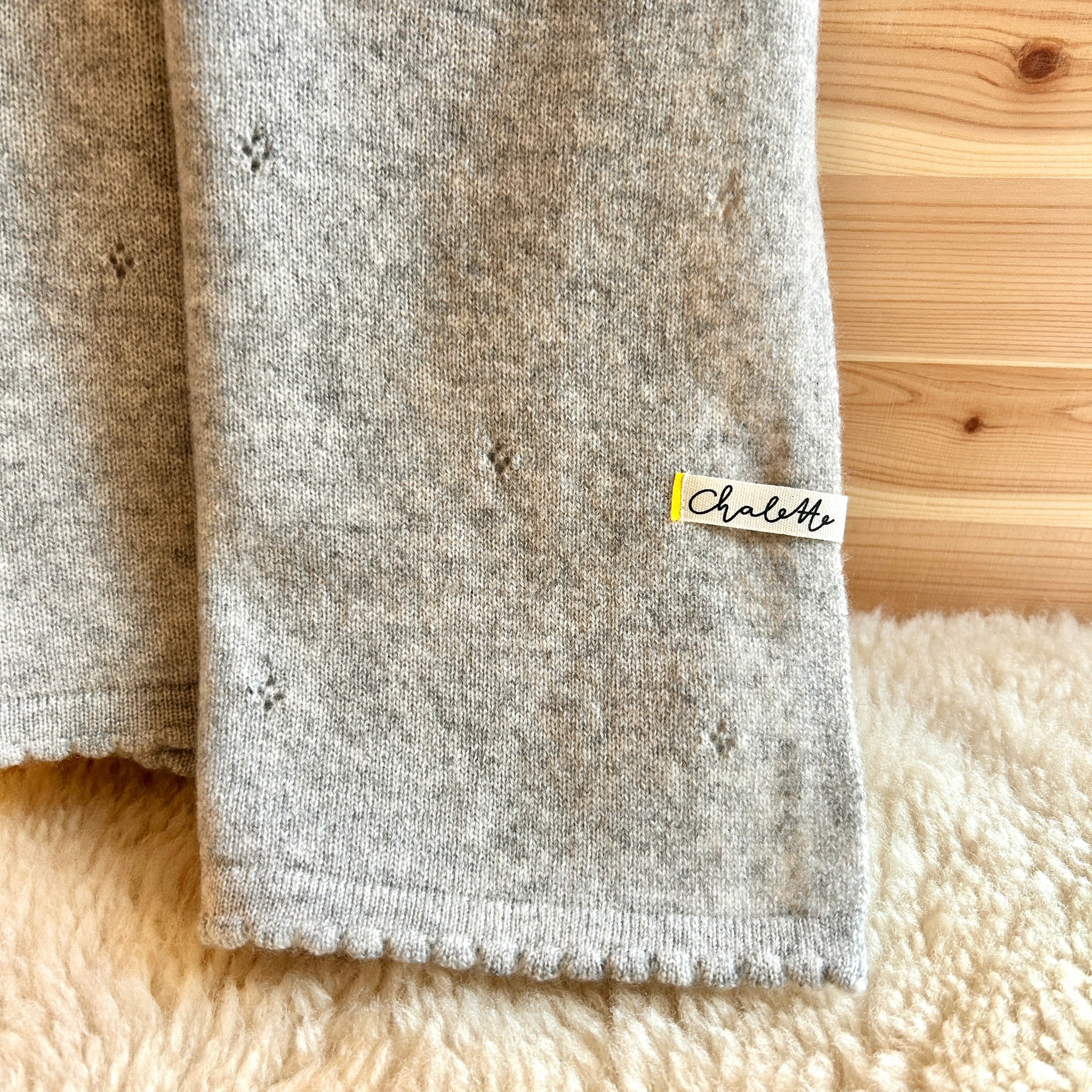 Chalette Babydecke hellgrau Mondschimmer