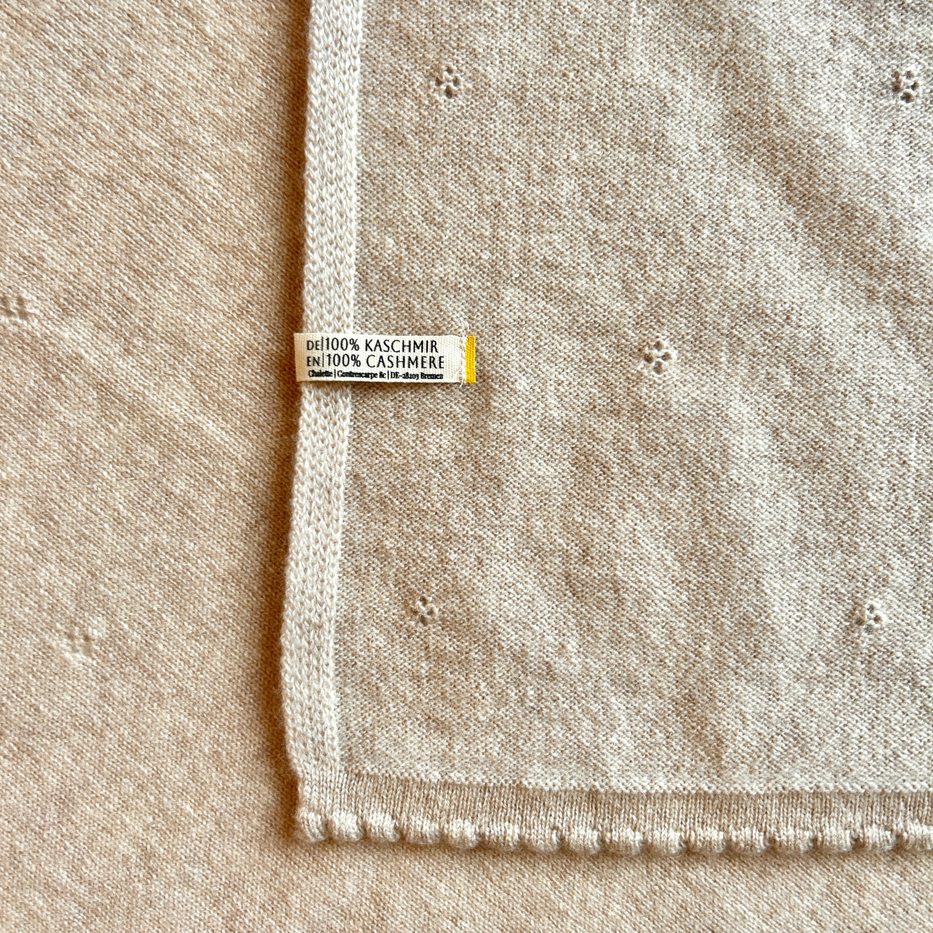 Babydecke Chalette Kaschmir Sternenlied beige