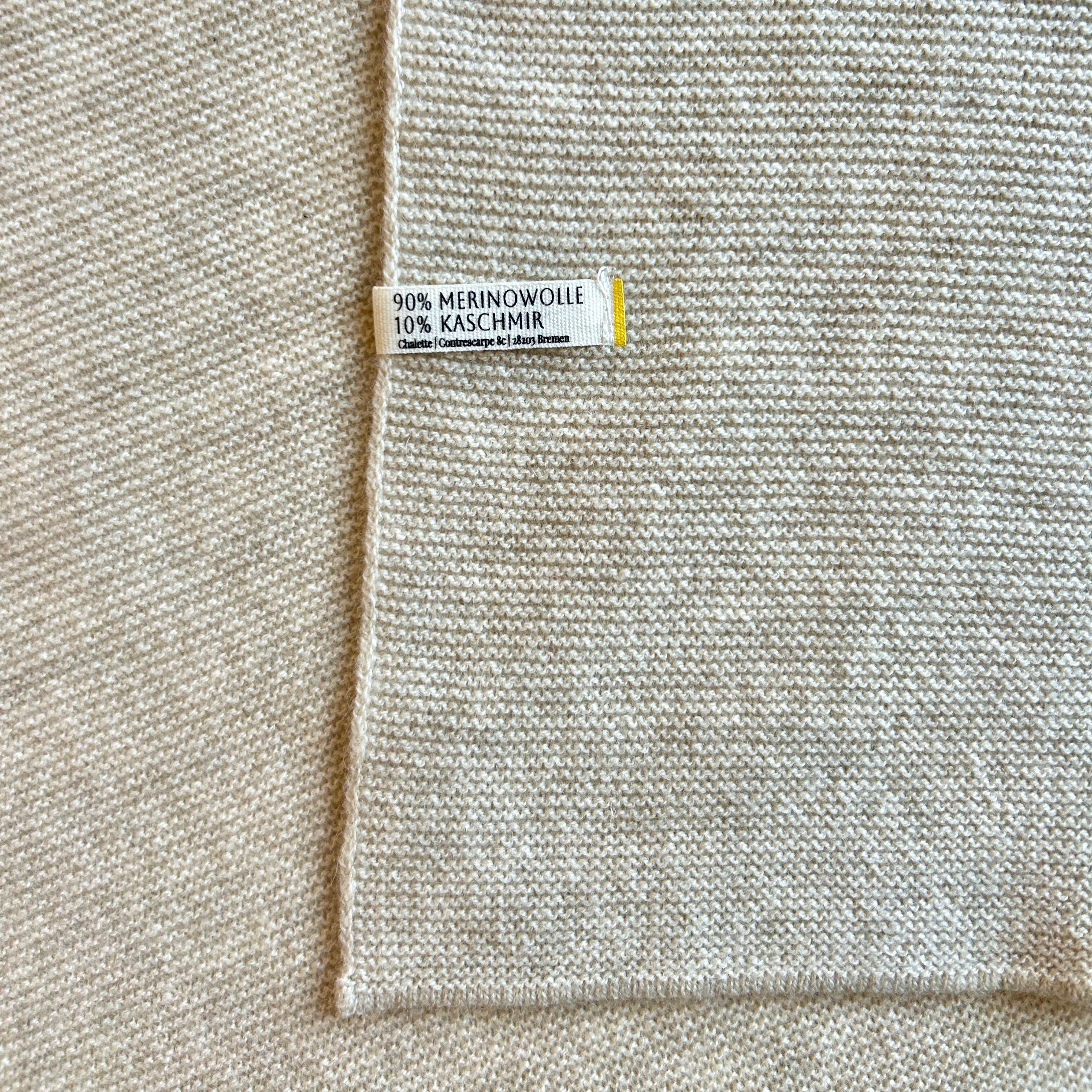 Chalette Babydecke Merinowolle Kaschmir hellbeige