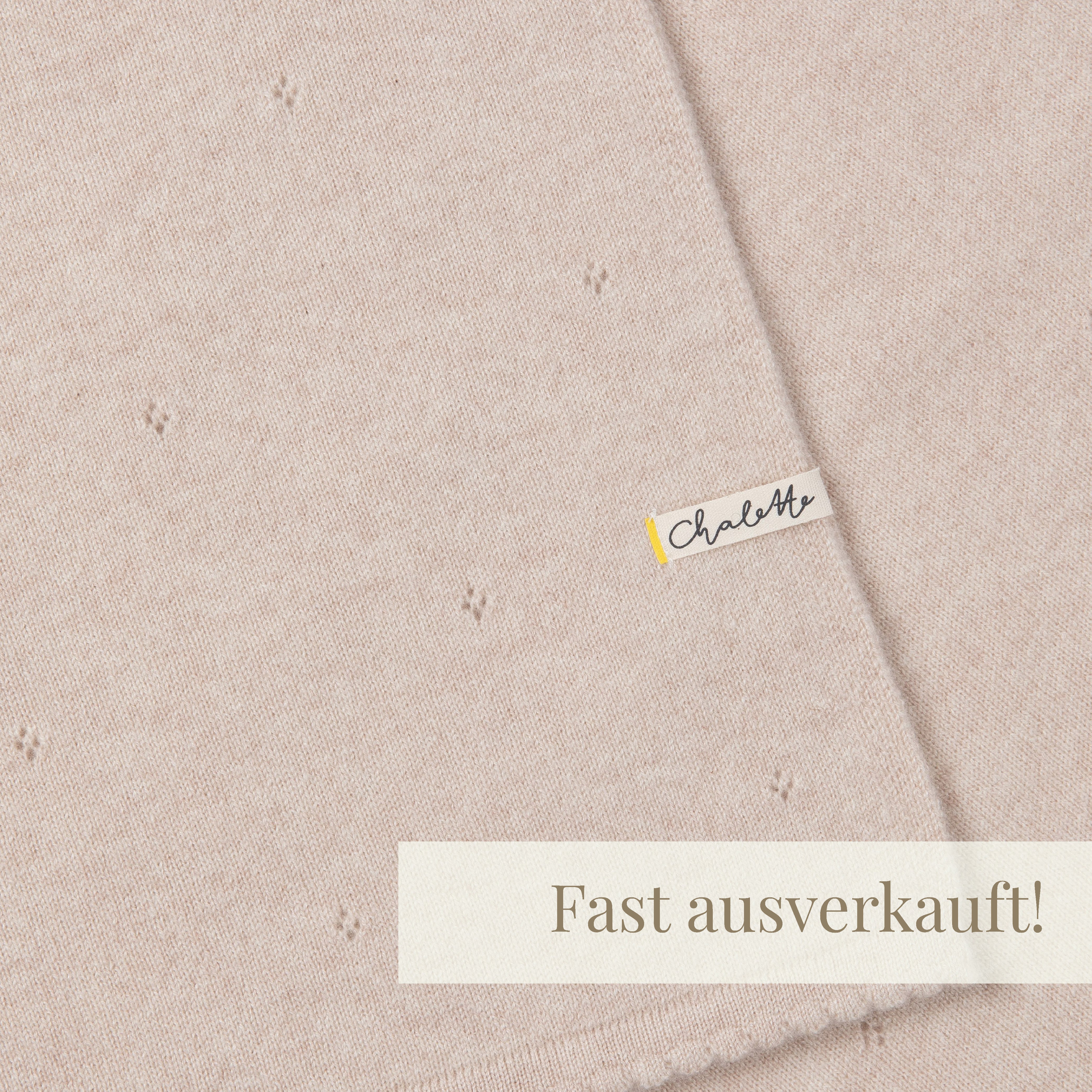 Baby Blanket 'Sternenlied' | 100% Cashmere | light beige | 105 x 105 cm
