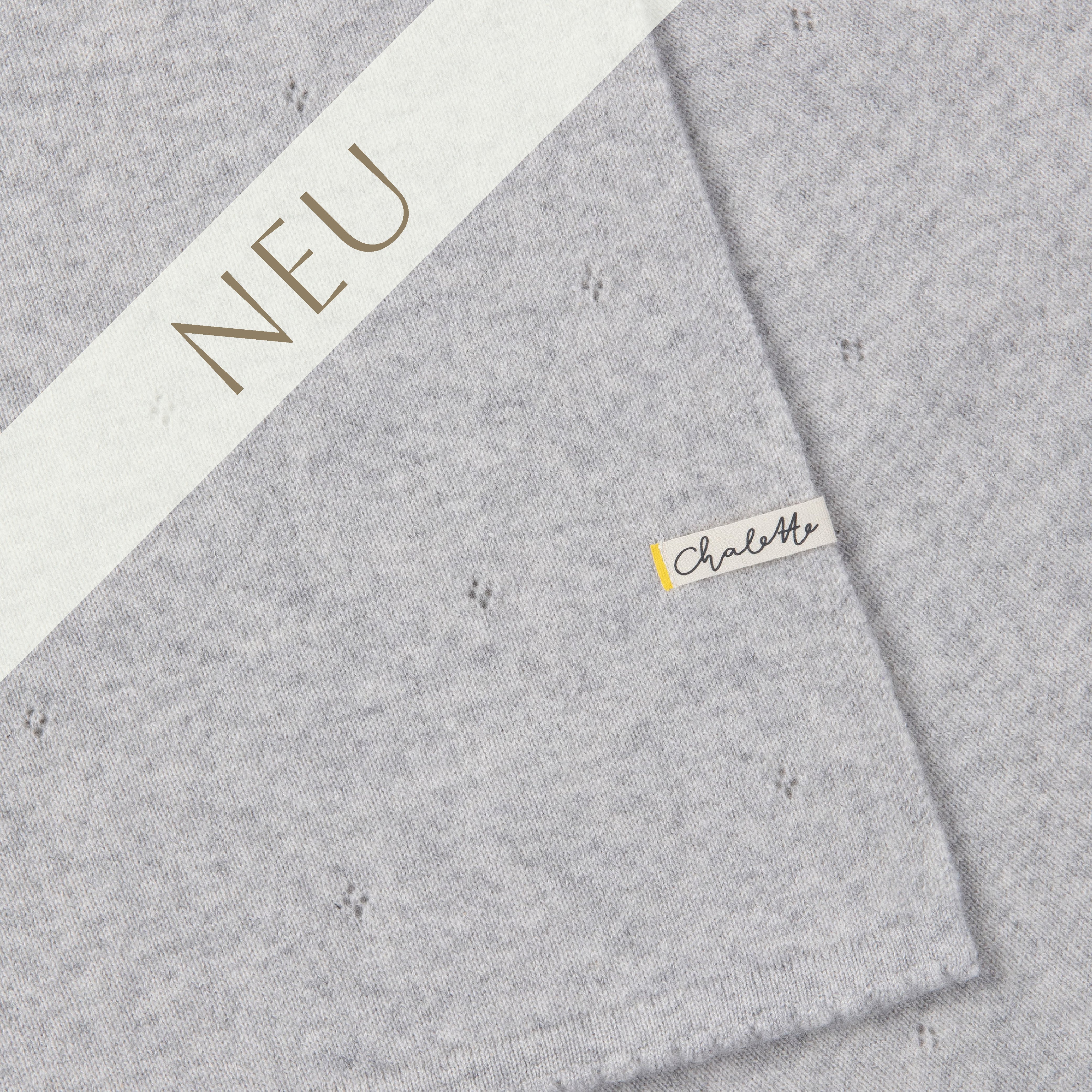 Baby Blanket 'Mondschimmer' | 100% Cashmere | light grey | 105 x 105 cm