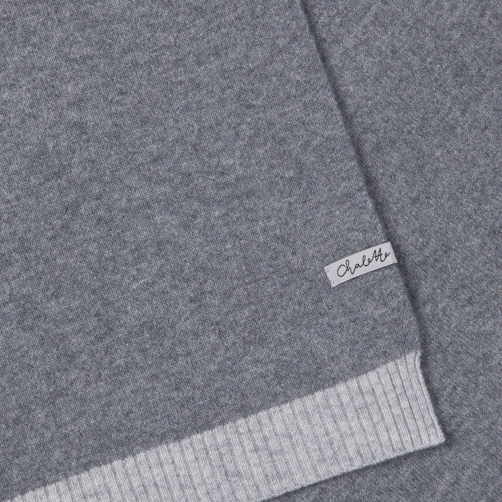 Baby blanket 'Traumland' | 100% cashmere | grey / light grey | 102 x 105 cm