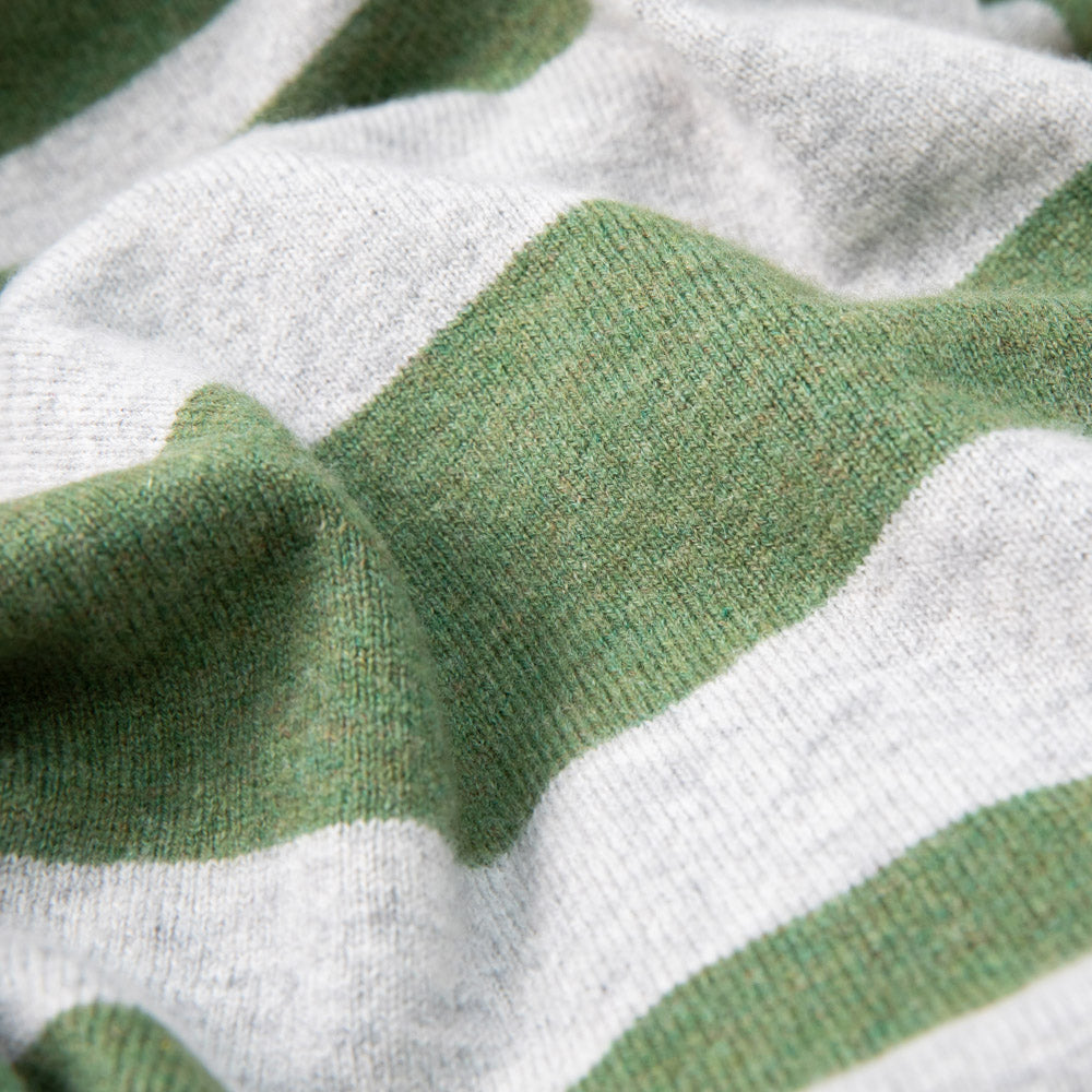 Super soft baby blanket 'Waldgeister' | light grey / forest green | 102 x 105 cm
