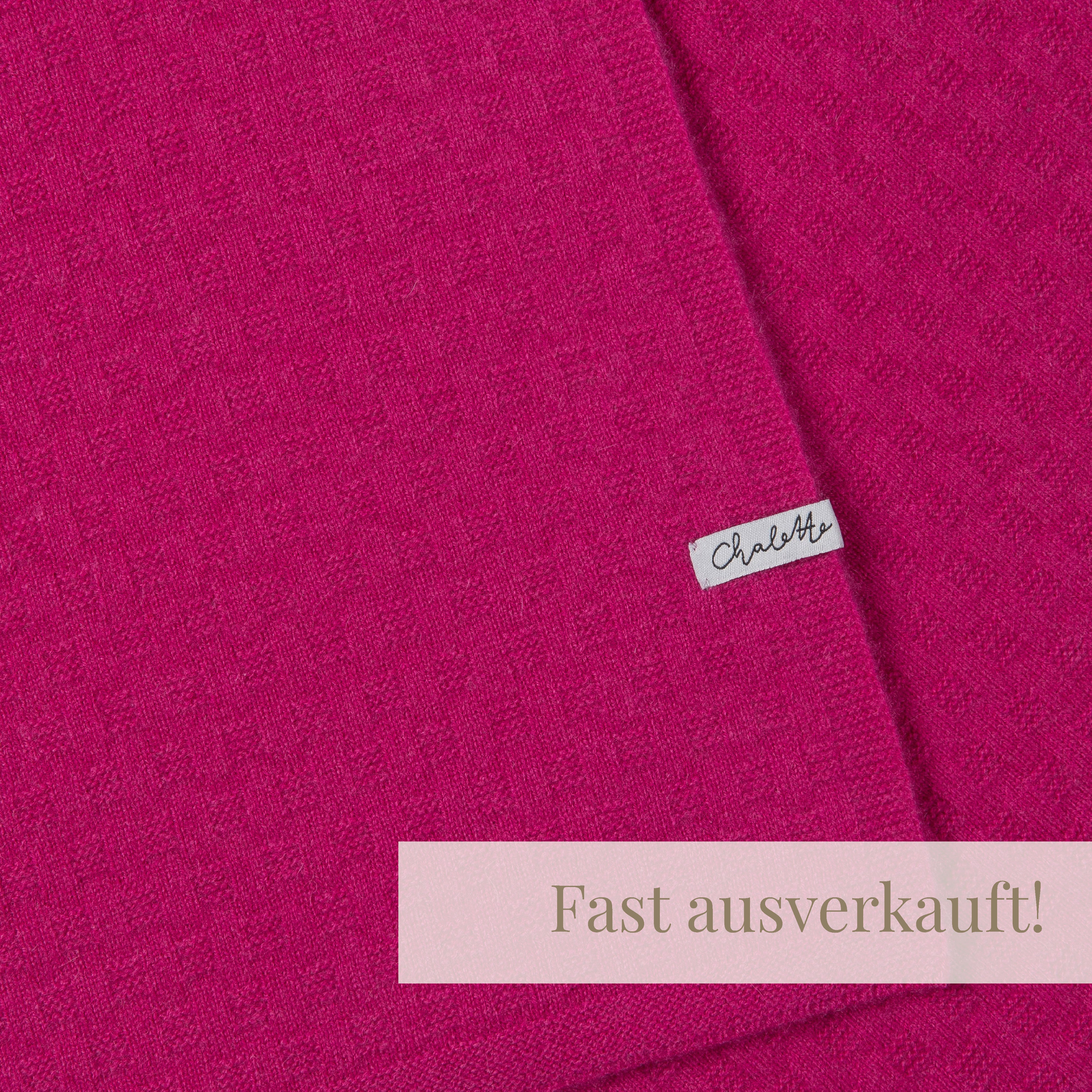 Baby blanket 'Beerengarten' | 100% cashmere | raspberry | 102 x 105 cm