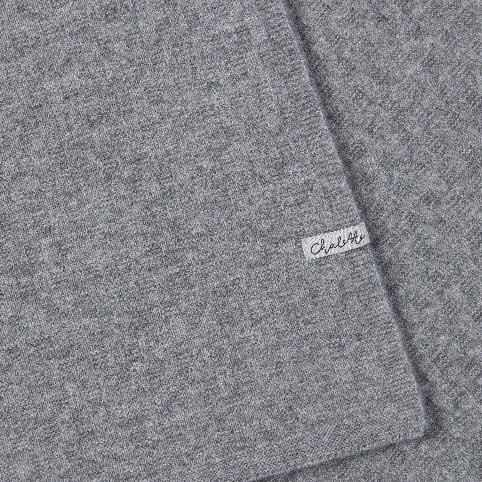 Baby blanket 'Steinwiese' | 100% cashmere | mottled grey | 102 x 105 cm