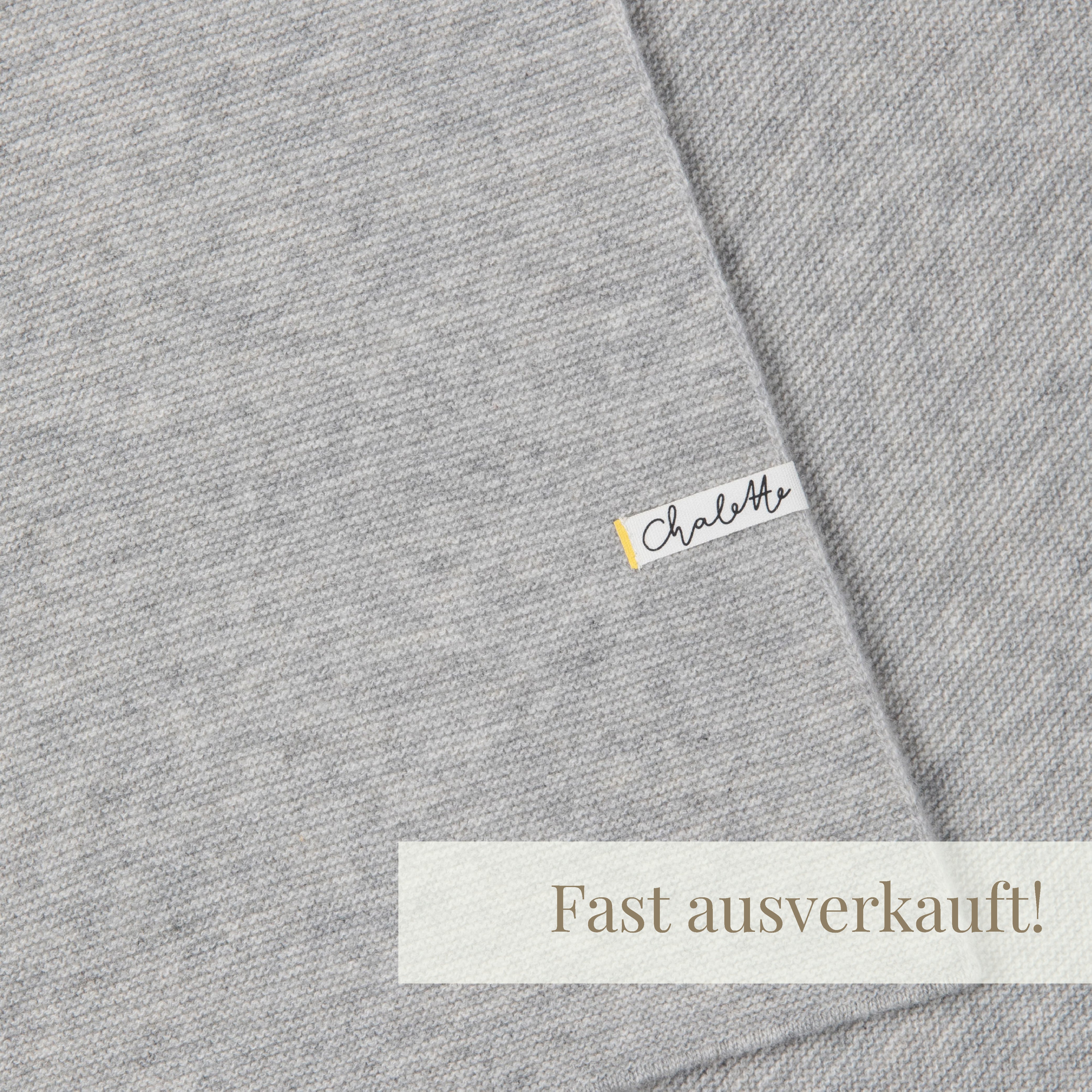 Superweiche Babydecke 'Wichtel' | hellgrau | 105 x 105 cm