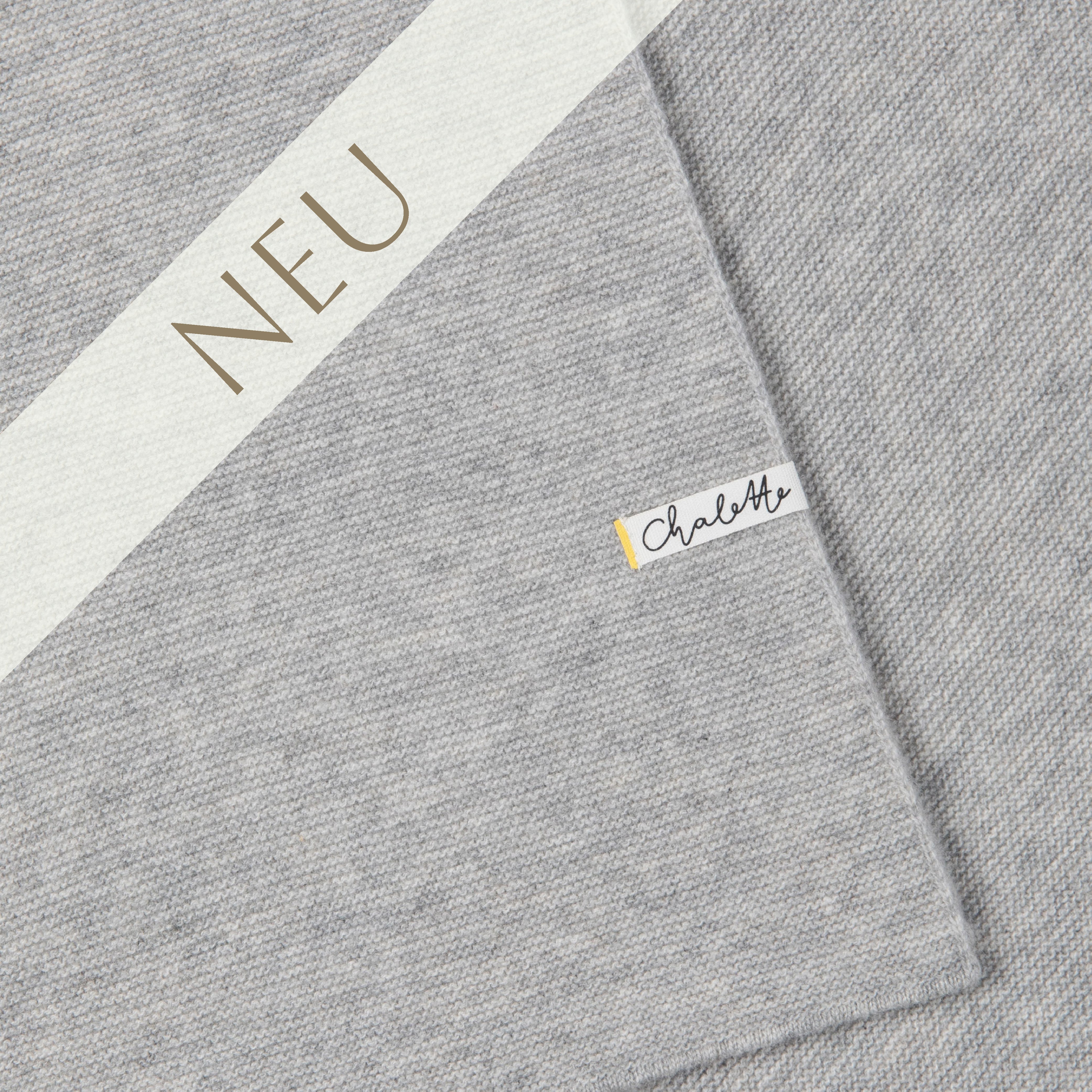 Superweiche Babydecke 'Wichtel' | hellgrau | 105 x 105 cm