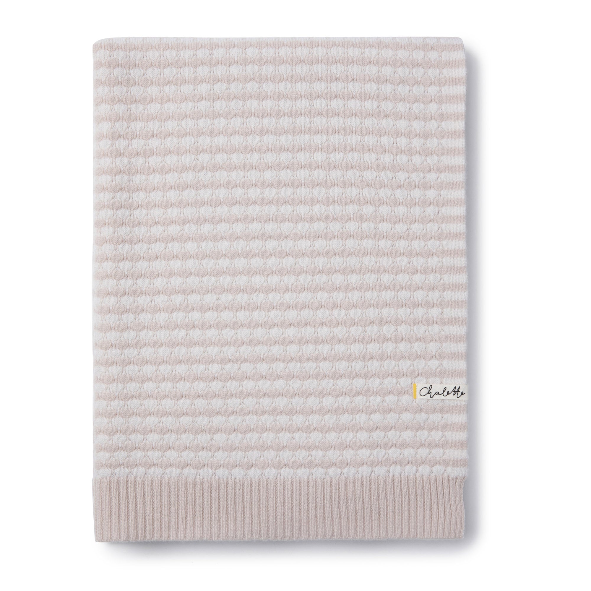 Superweiche Babydecke 'Anemone' | beige/ off-white | 105 x 105 cm
