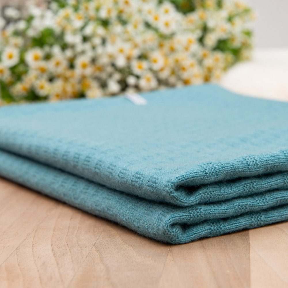 Baby blanket 'Waldsee' | 100% cashmere | petrol | 102 x 105 cm