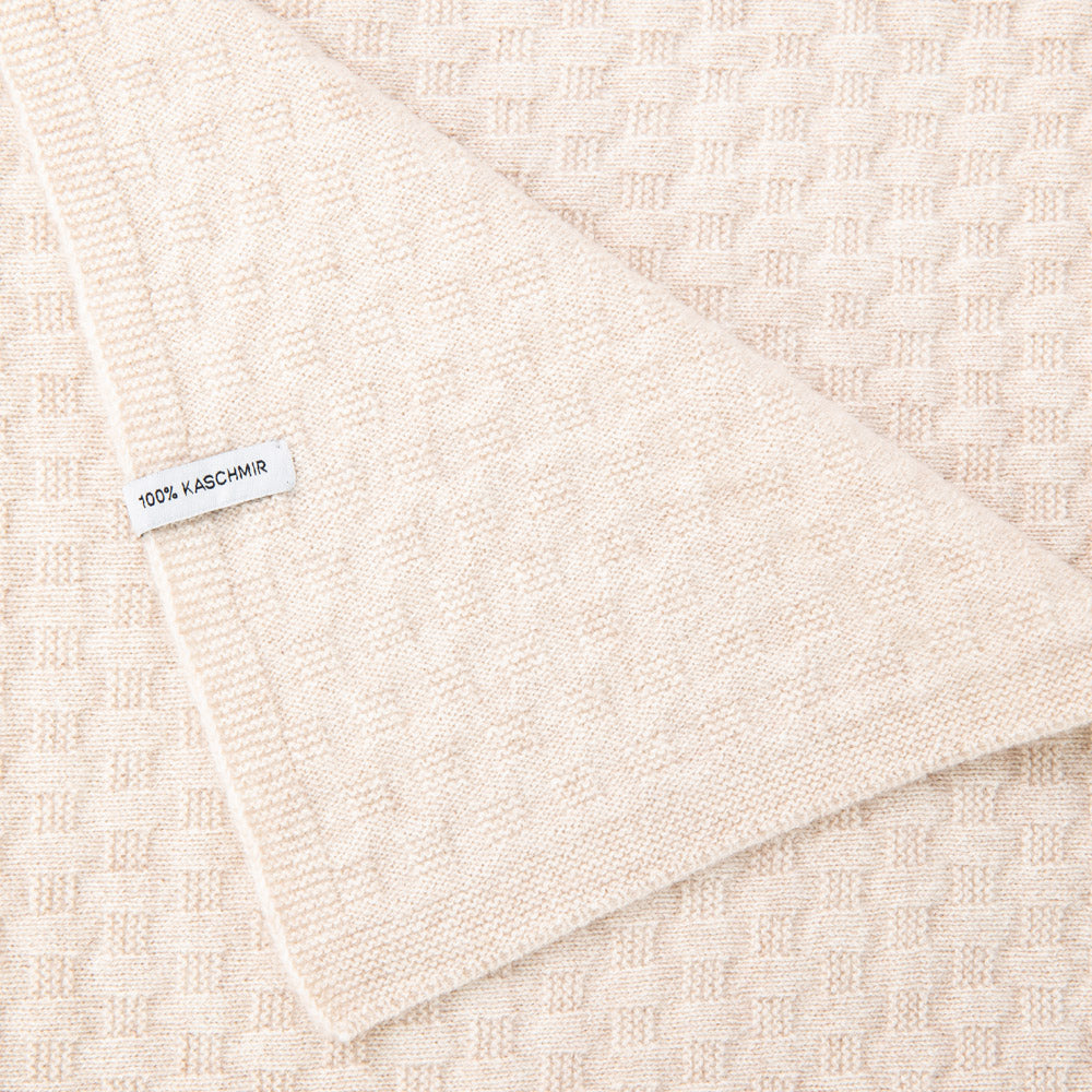 Baby Blanket 'Dünensand' | 100% Cashmere | Mottled Beige | 102 x 105 cm