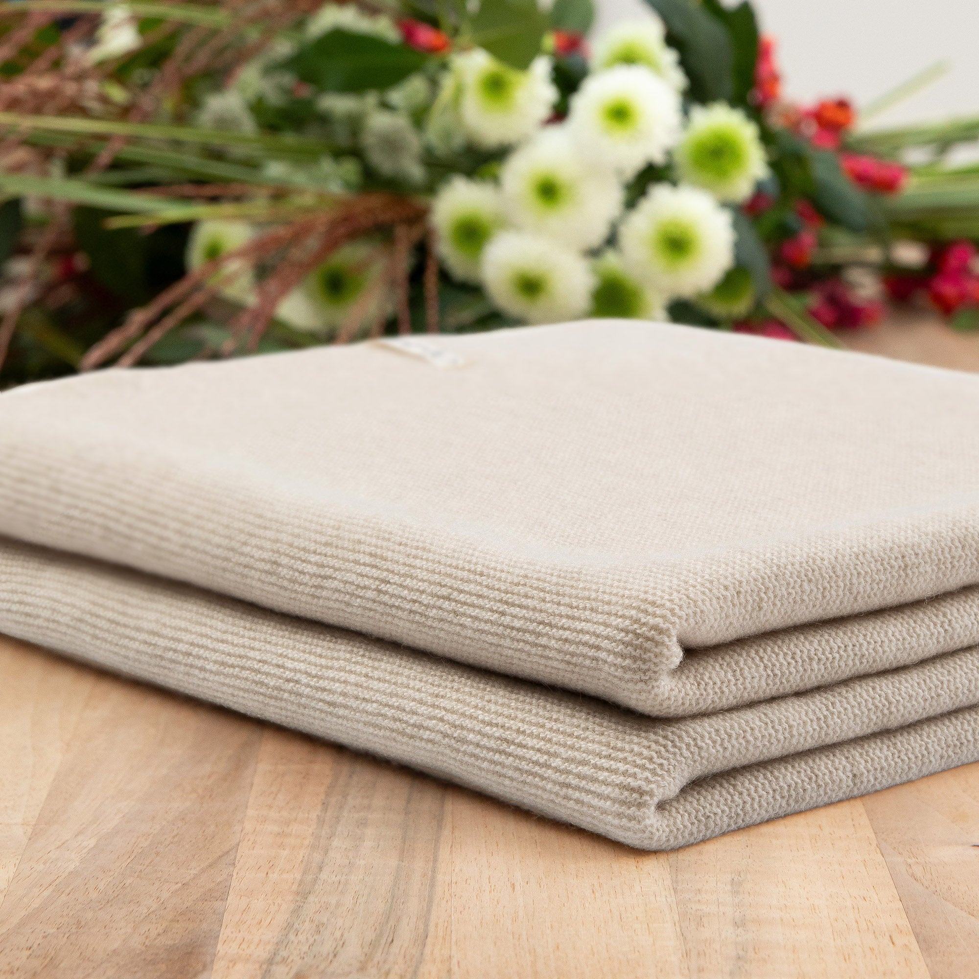 Super Soft Baby Blanket 'Pixie' | light beige | 105 x 105 cm