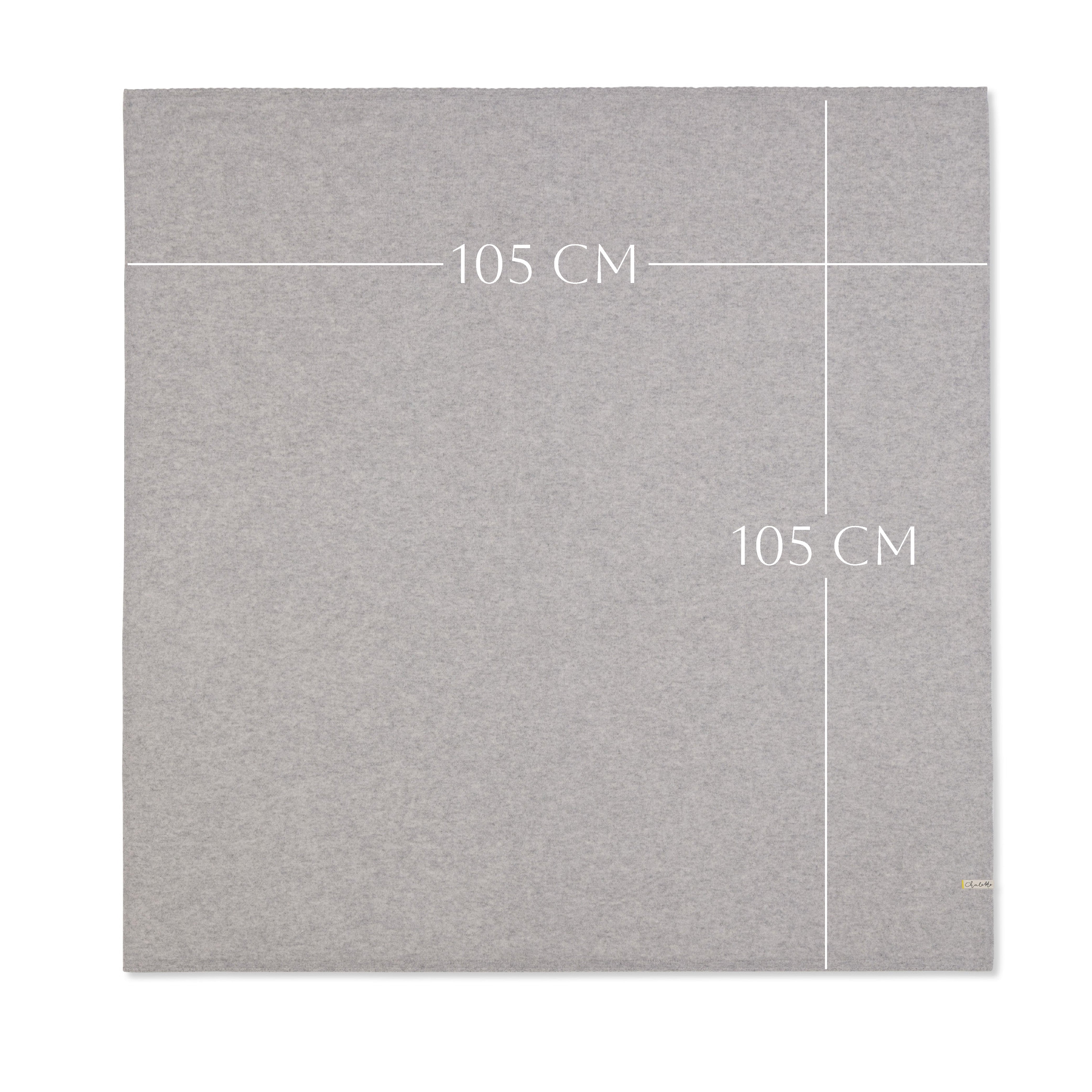 Superweiche Babydecke 'Wichtel' | hellgrau | 105 x 105 cm