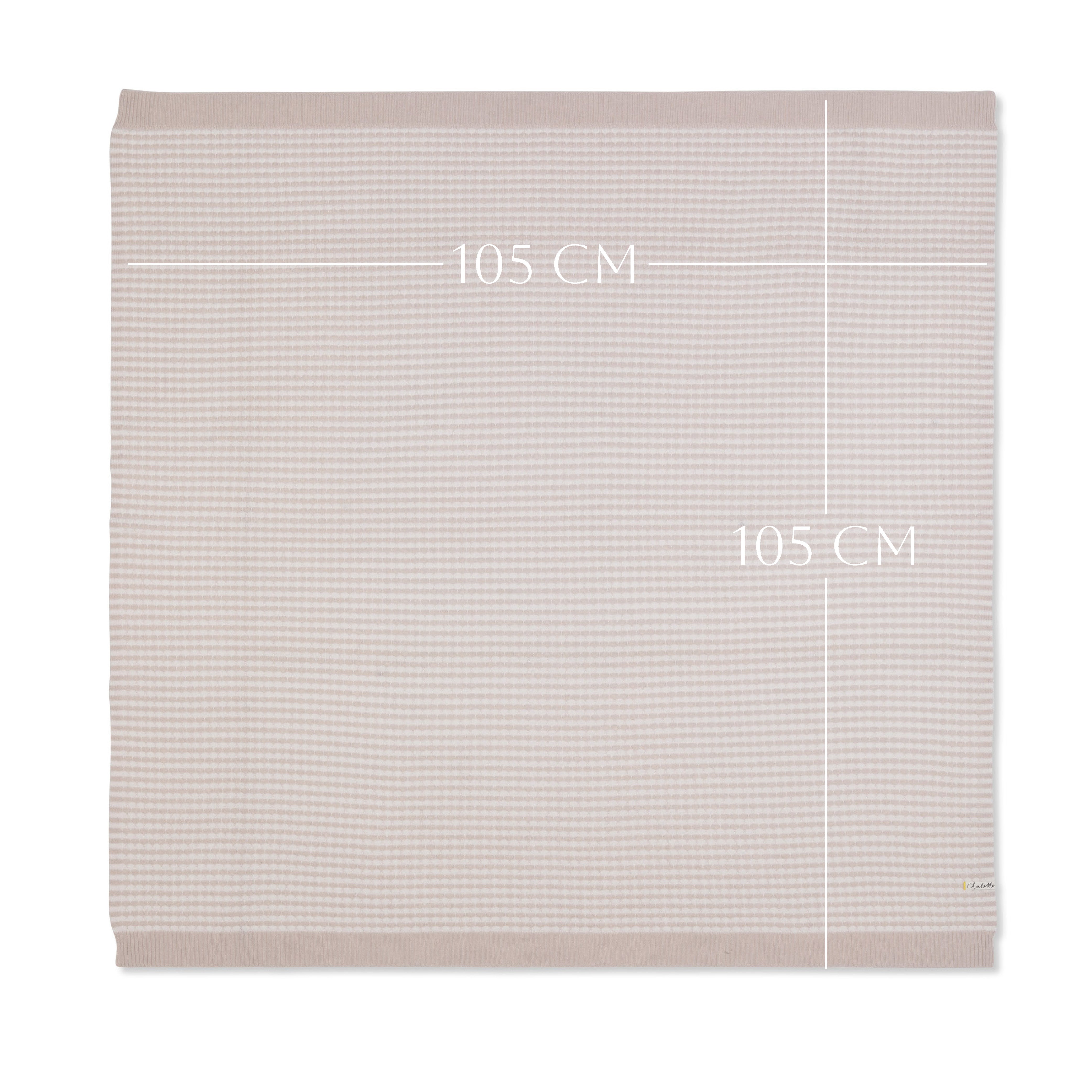 Super soft baby blanket 'Anemone' | beige/ off-white | 105 x 105 cm