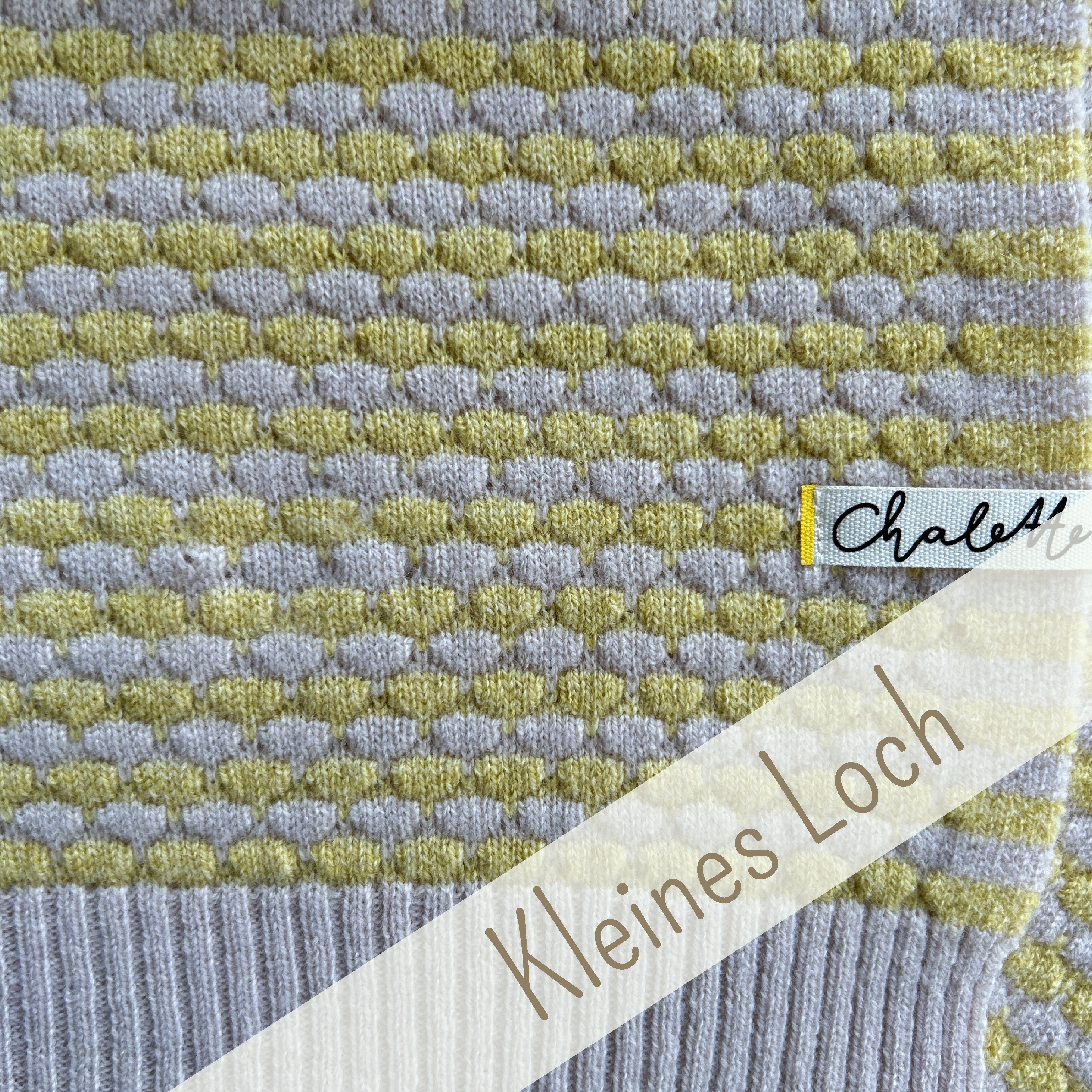 OUTLET | Superweiche Babydecke 'Sonnenblume' | beige/zitronengelb | 102 x 105 cm | kleines Loch