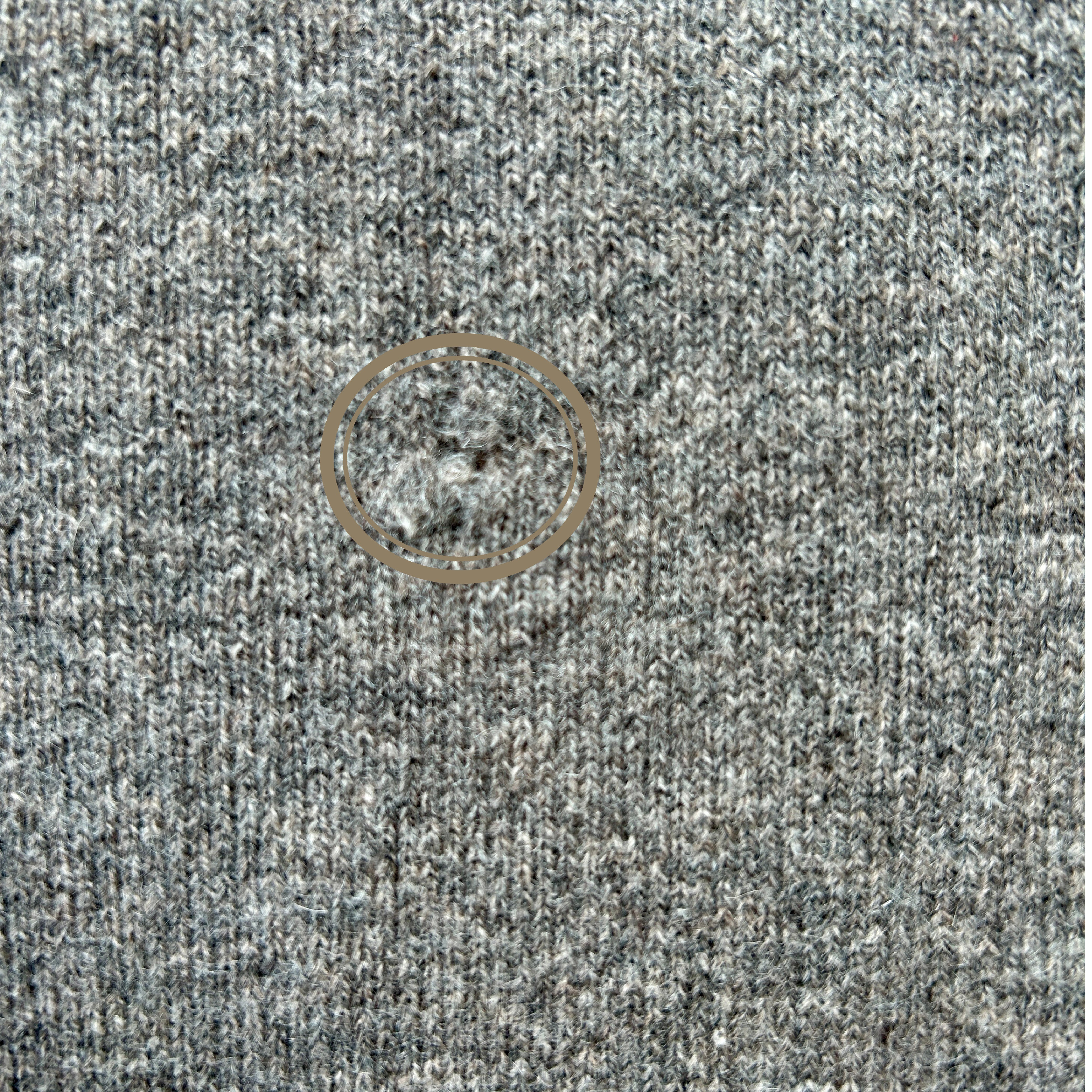 OUTLET | Sofadecke 'Abendstille' | grau | 175 x 115 cm | Kleines Loch