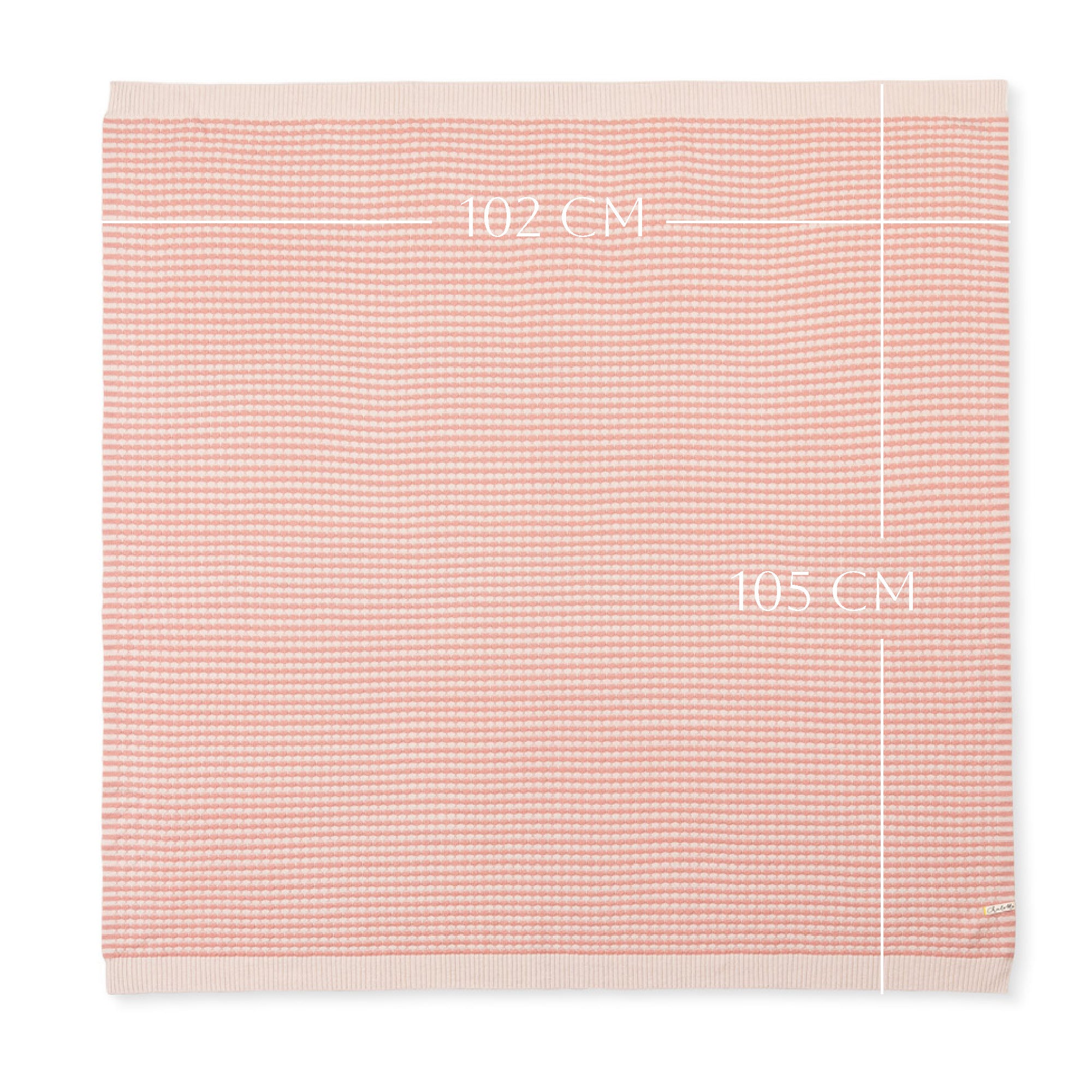 Superweiche Babydecke 'Malve' | beige / altrosa | 102 x 105 cm