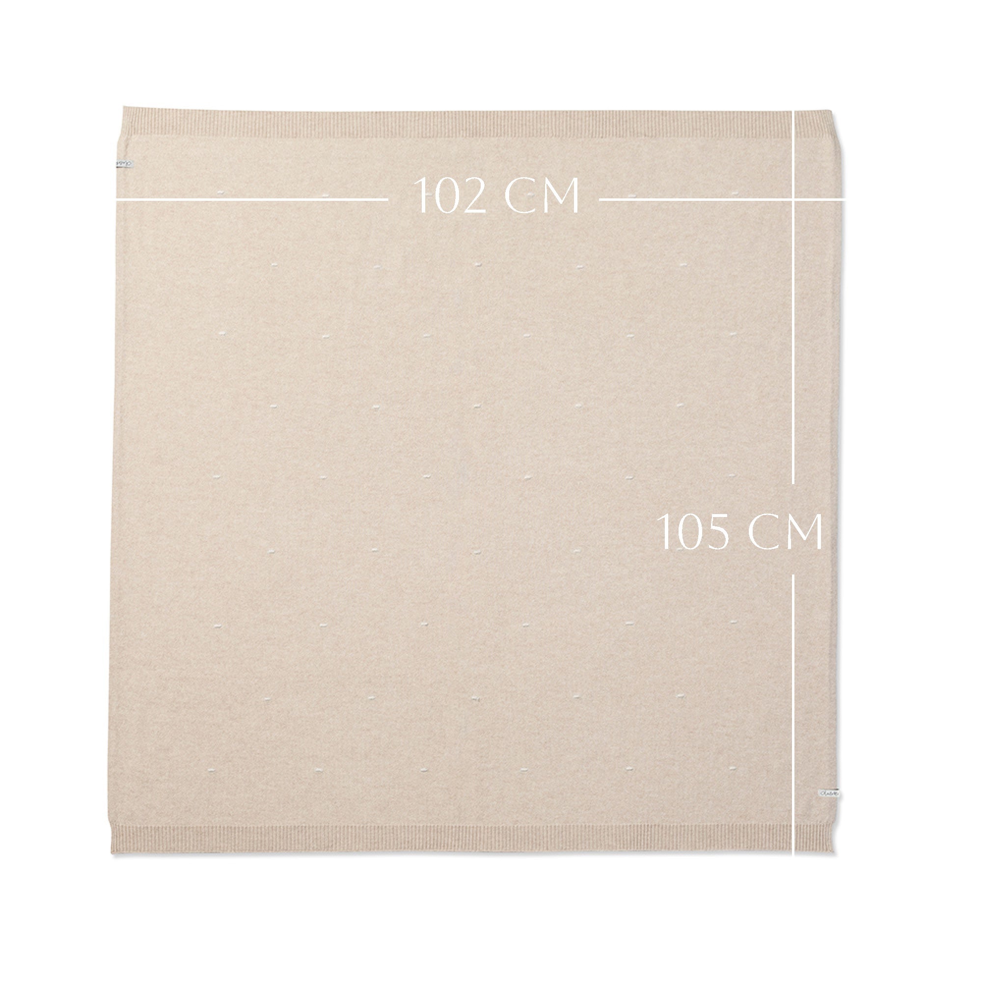 OUTLET | Babydecke 'Sternenstaub' | 100% Kaschmir | beige / off-white | 102 x 105 cm | kleines Loch