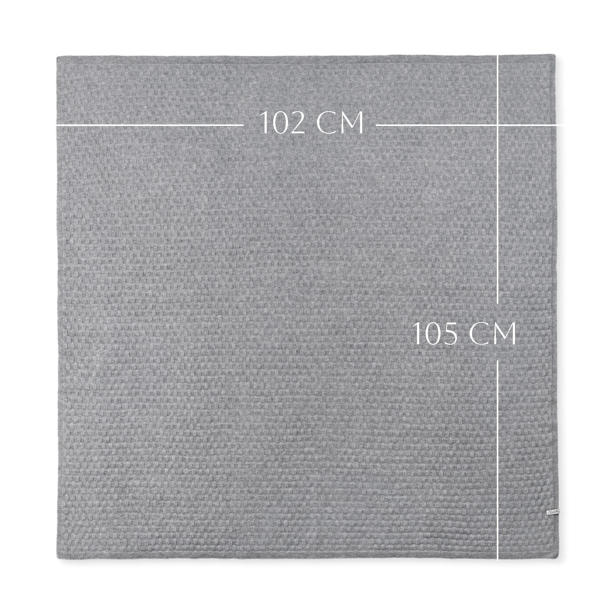 Baby blanket 'Steinwiese' | 100% cashmere | mottled grey | 102 x 105 cm