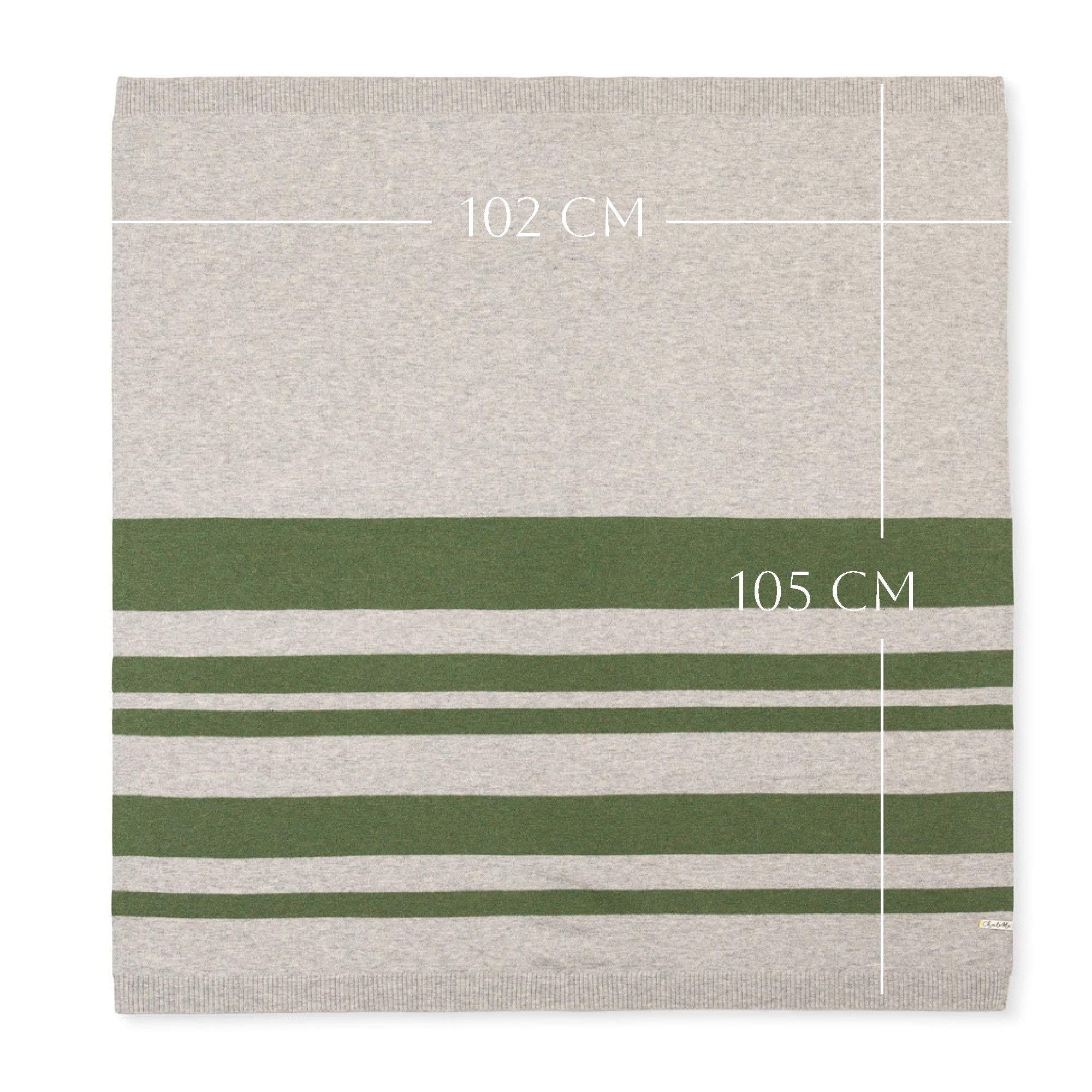 Super soft baby blanket 'Waldgeister' | light grey / forest green | 102 x 105 cm