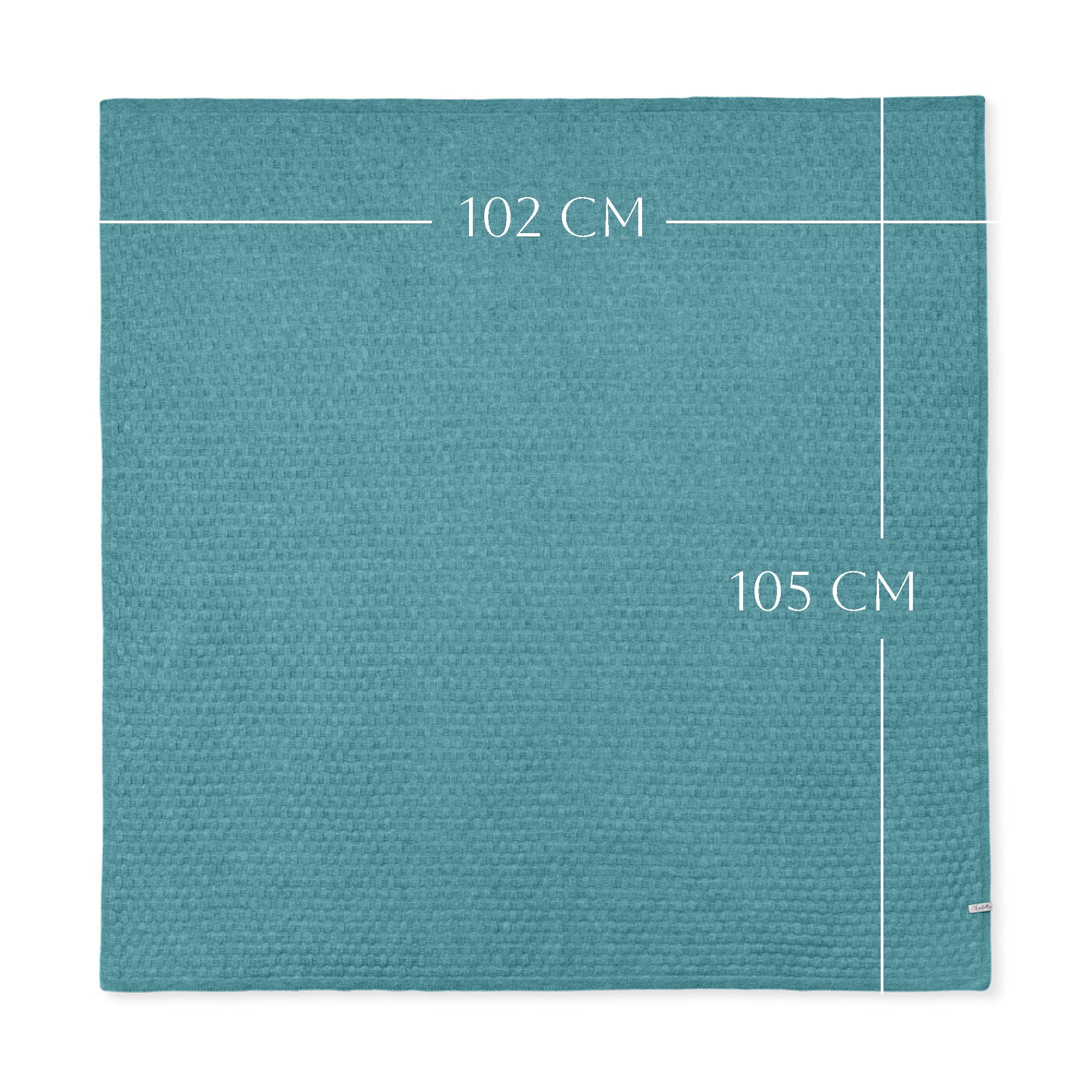 Baby blanket 'Waldsee' | 100% cashmere | petrol | 102 x 105 cm
