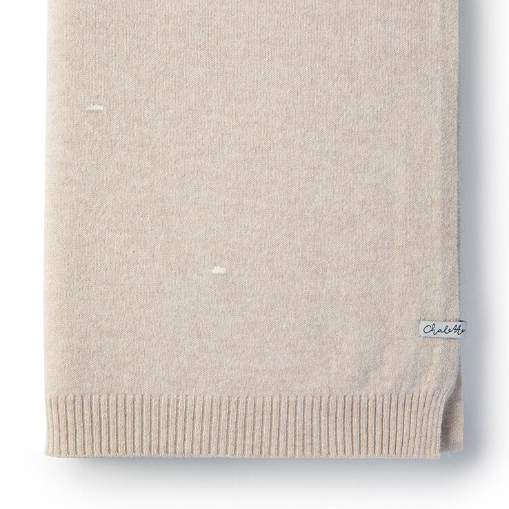 Cashmere blanket 'Sternenstaub' beige / off-white