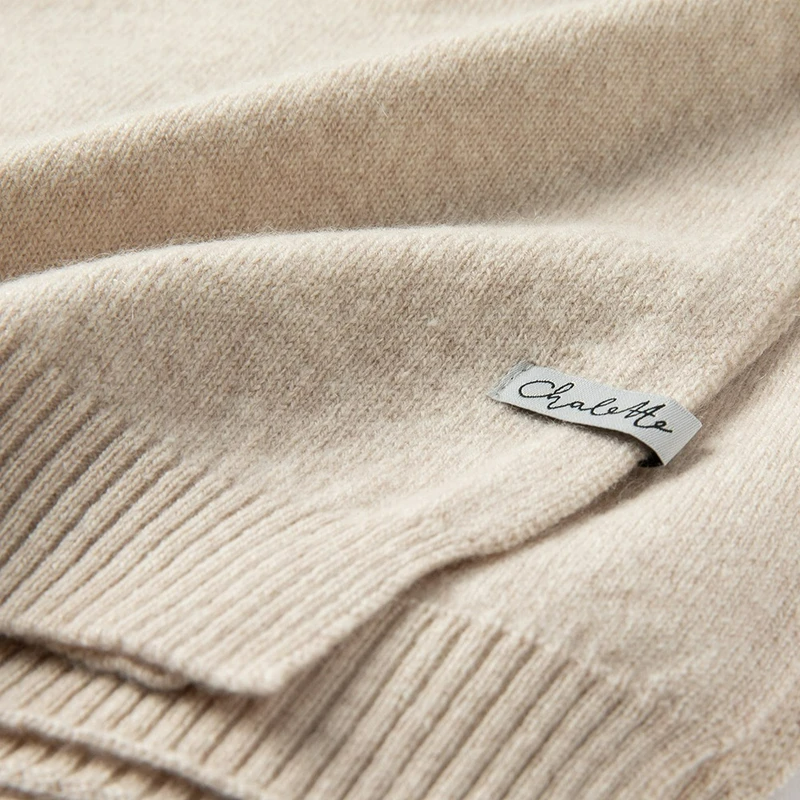 Baby blanket 'Sternenstaub' | 100% cashmere | beige / off-white | 102 x 105 cm