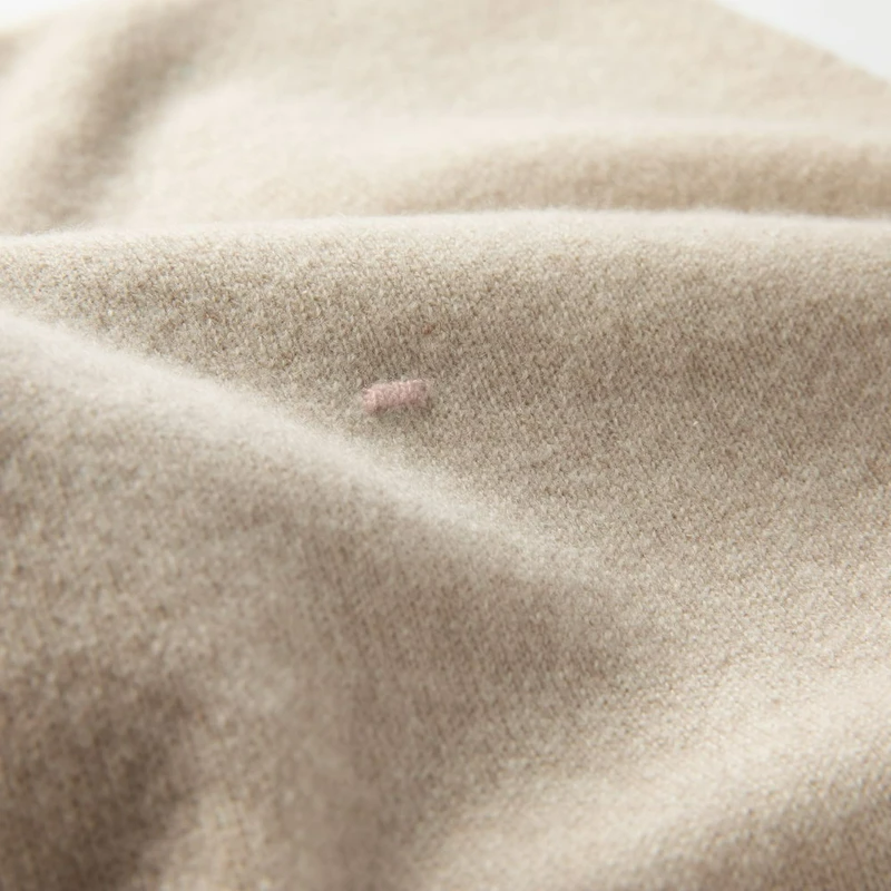 Cashmere blanket 'Lollipop' beige / light pink