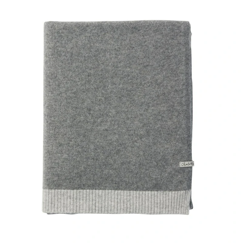 Cashmere blanket 'Traumland' gray / light gray