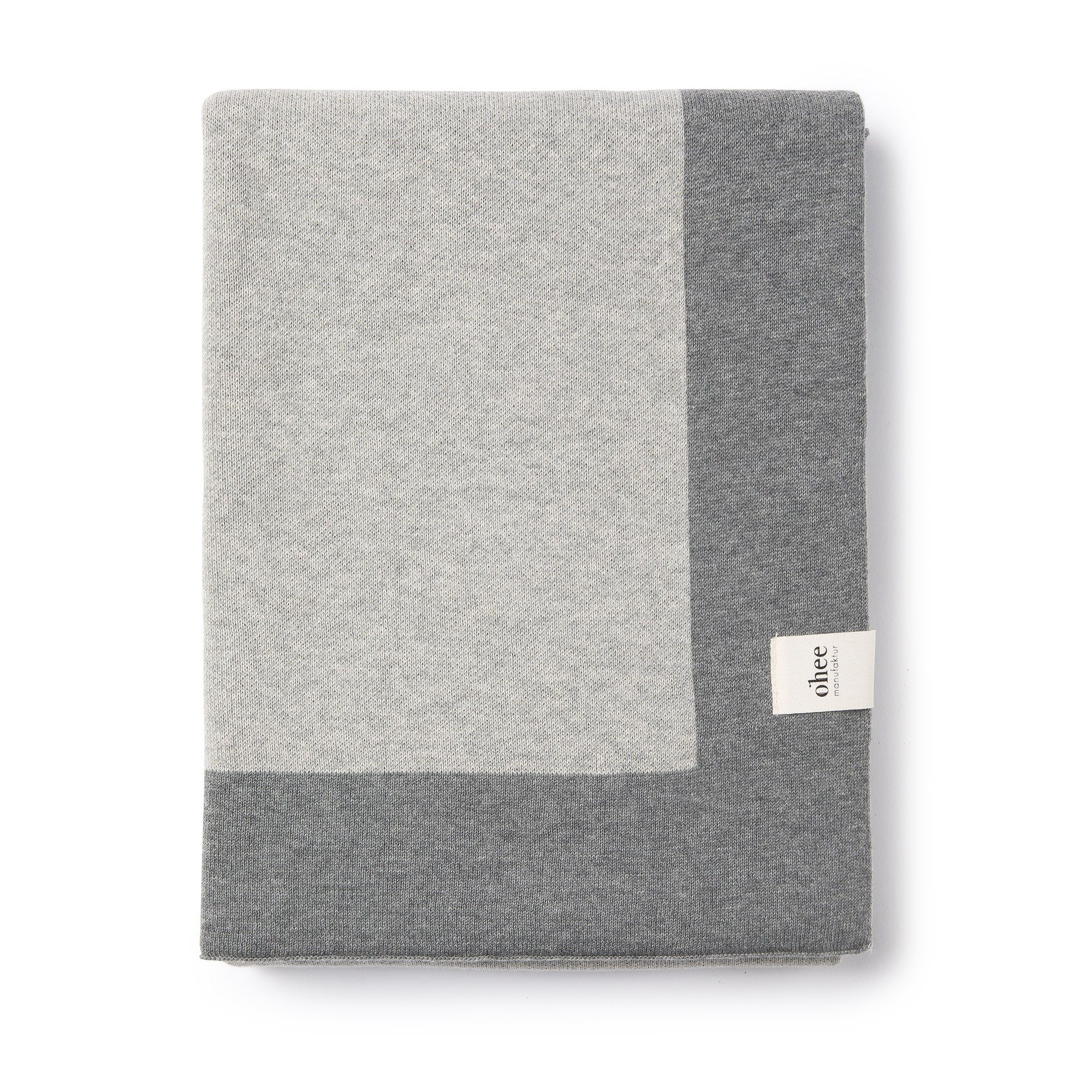 Babydecke Chalette x ohee manufaktur | 'Traumreise' | 100% Baumwolle | hellgrau / grau | 104 x 104 cm