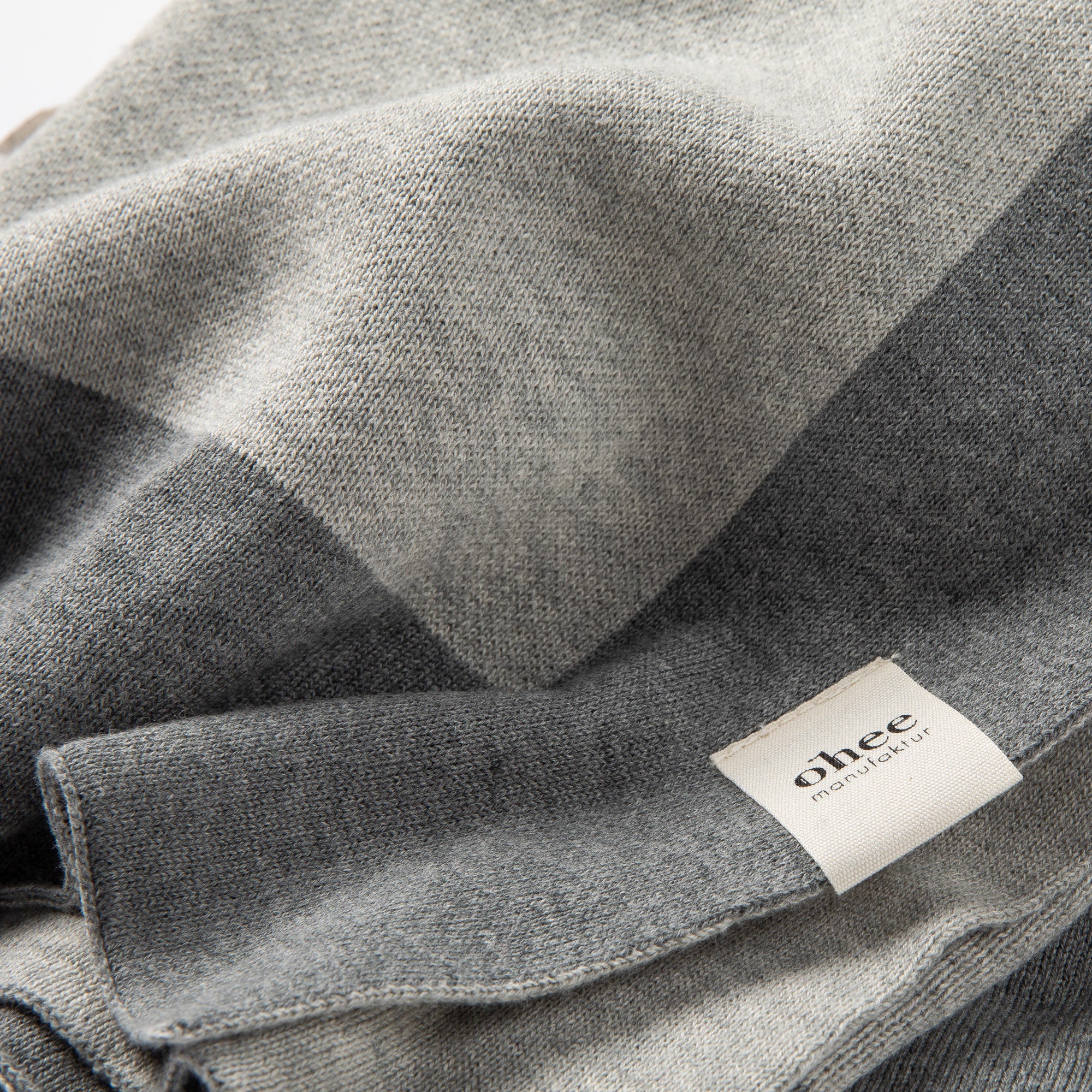 Babydecke Chalette x ohee manufaktur | 'Traumreise' | 100% Baumwolle | hellgrau / grau | 104 x 104 cm