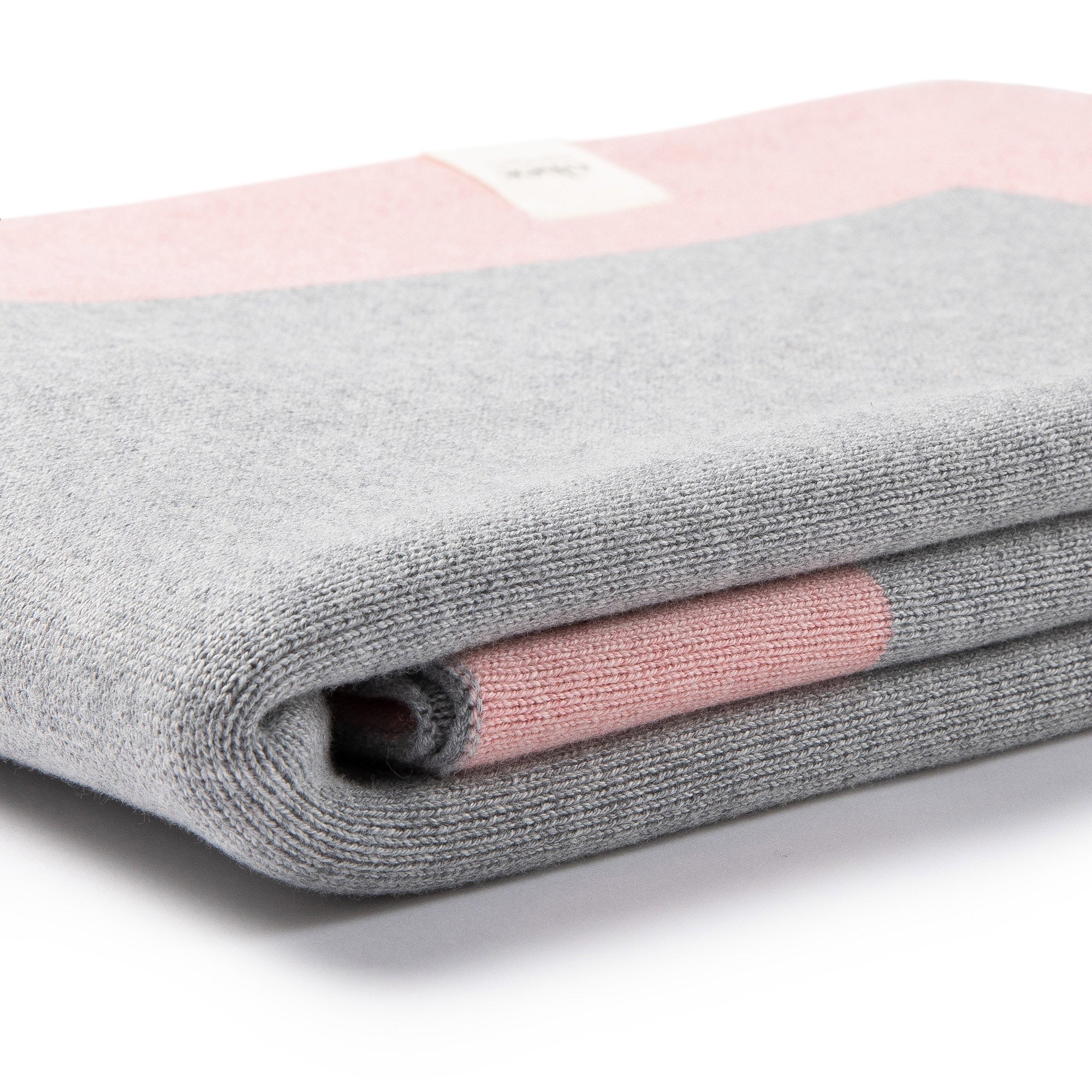 Babydecke Chalette x ohee manufaktur | 'Traumzauber' | 100% Baumwolle | hellgrau / rosa | 104 x 104 cm