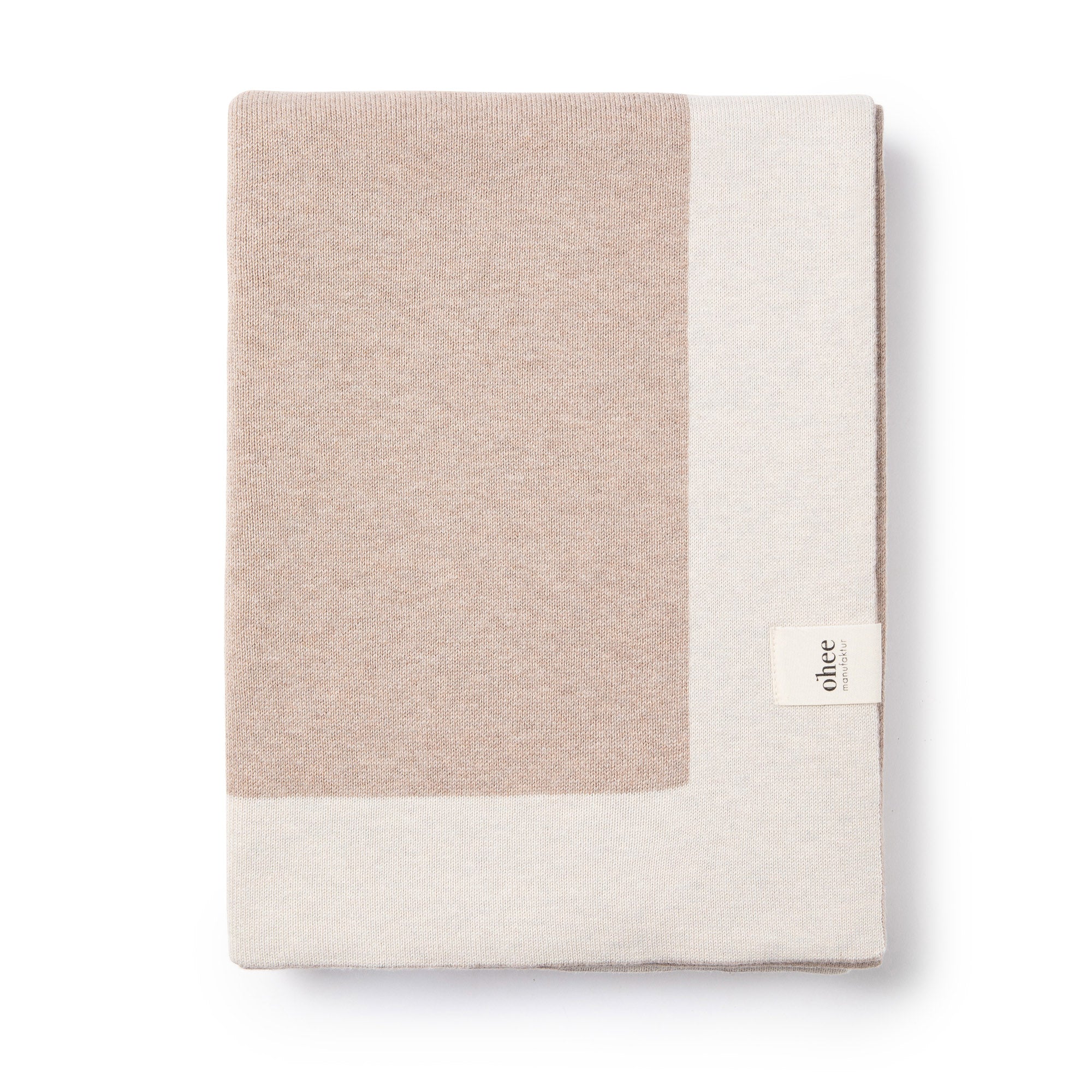 Babydecke Chalette x ohee manufaktur | 'Traumlicht' | 100% Baumwolle | beige / cremeweiß | 104 x 104 cm