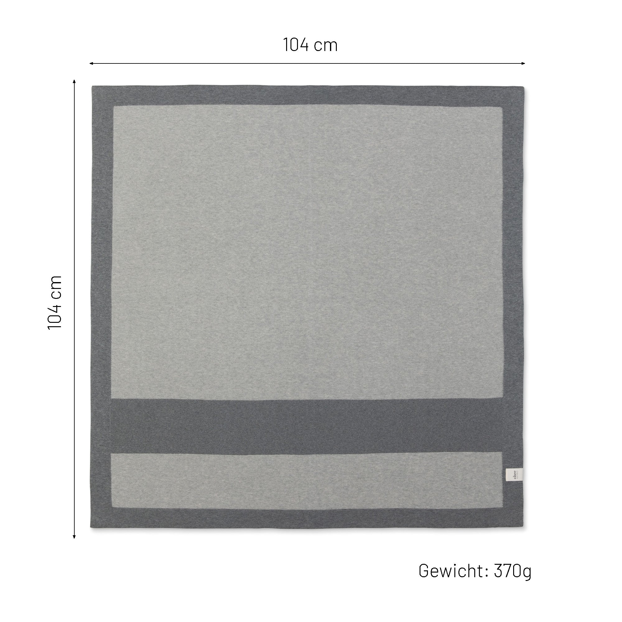Babydecke Chalette x ohee manufaktur | 'Sternenwind' | 100% Baumwolle | hellgrau / grau | 104 x 104 cm