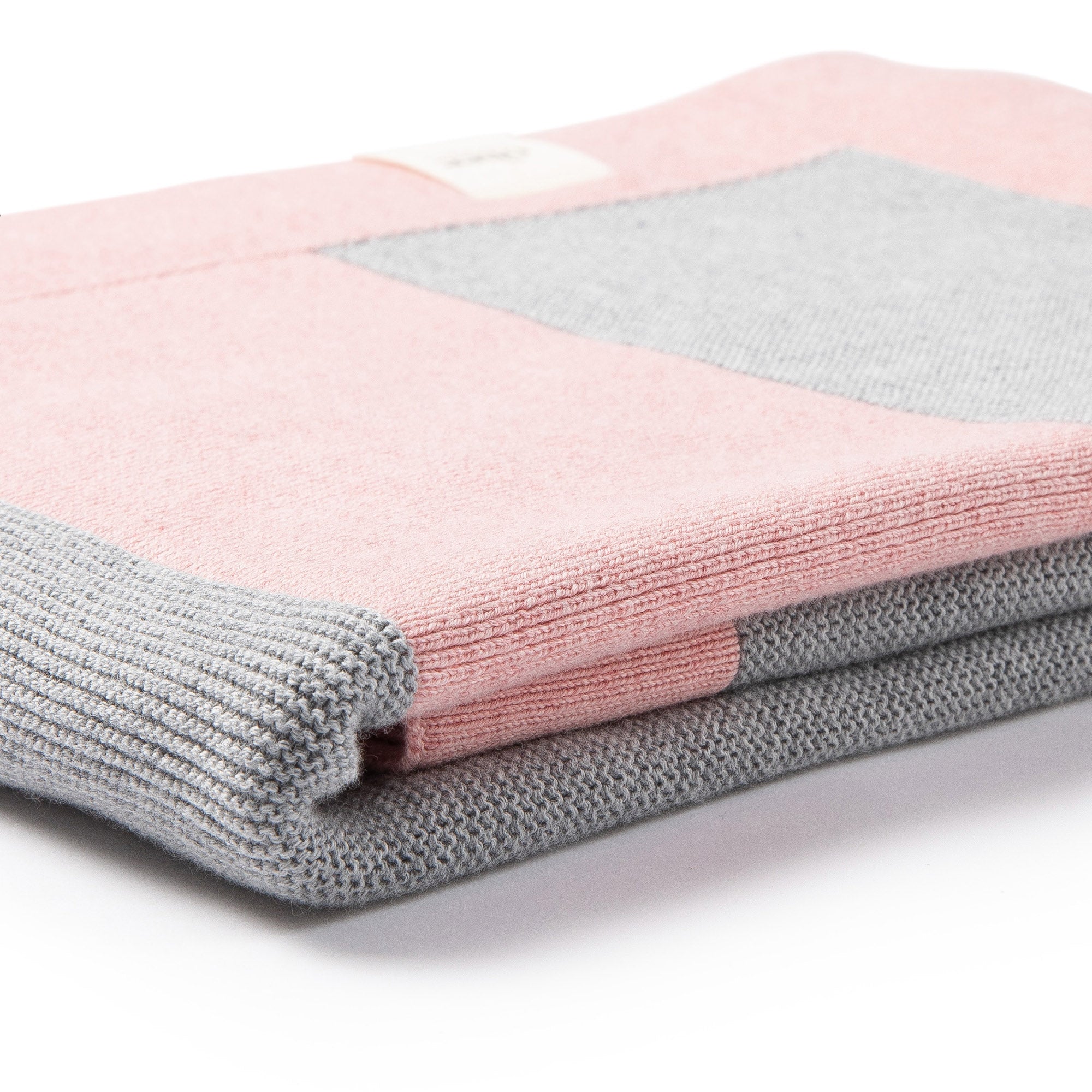 Babydecke Chalette x ohee manufaktur | 'Windrose' | 100% Baumwolle | hellgrau / rosa | 104 x 104 cm