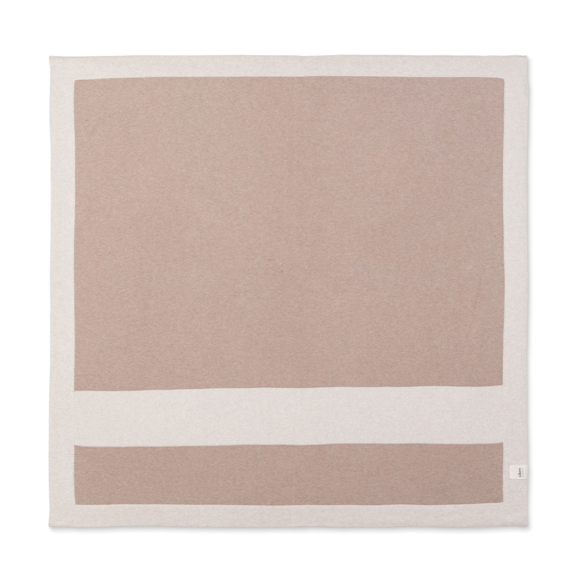 Babydecke Chalette x ohee manufaktur | 'Windspiel' | 100% Baumwolle | beige / cremeweiß | 104 x 104 cm