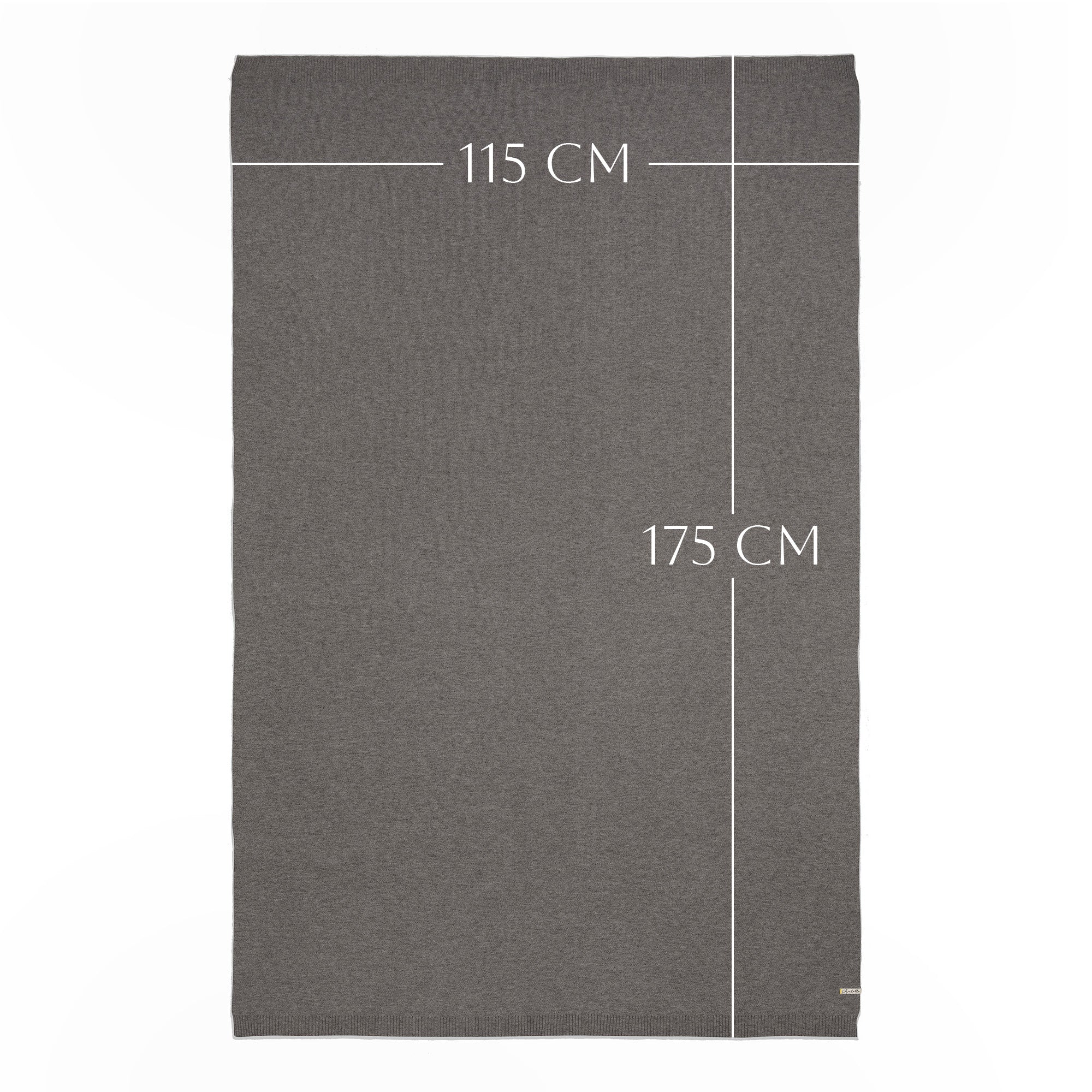 Sofa Blanket 'Ruhezeit' | Dark Grey | 175 x 115 cm