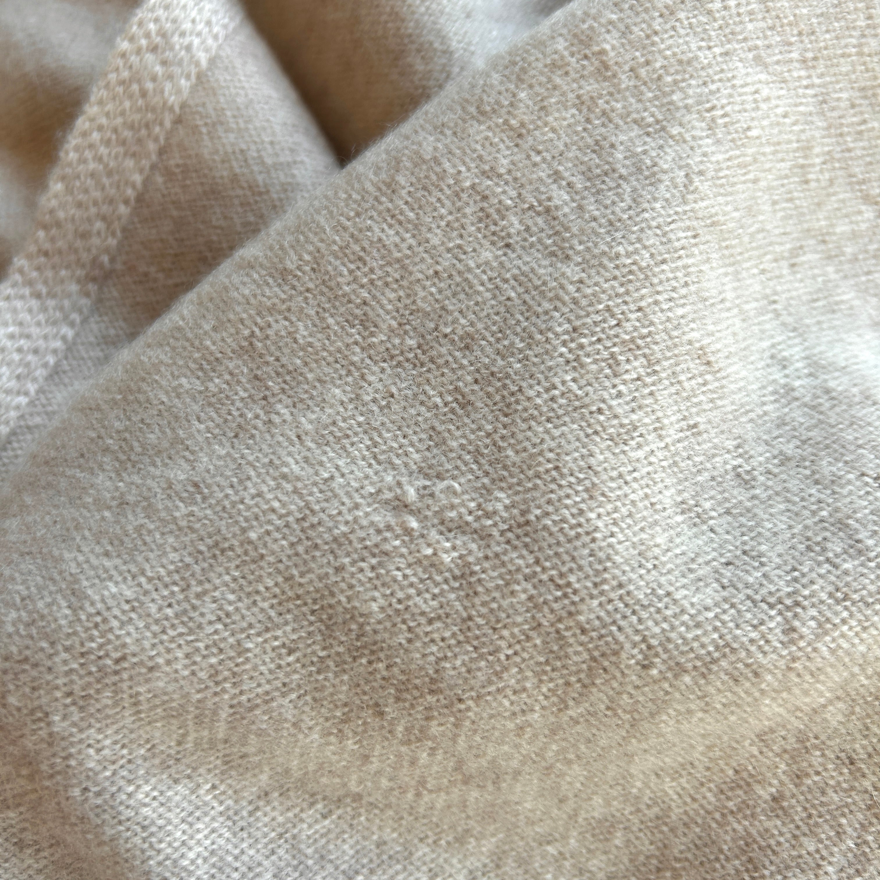 OUTLET | Babydecke 'Lollipop' | 100% Kaschmir | beige / rosa | 102 x 105 cm | Stickfehler