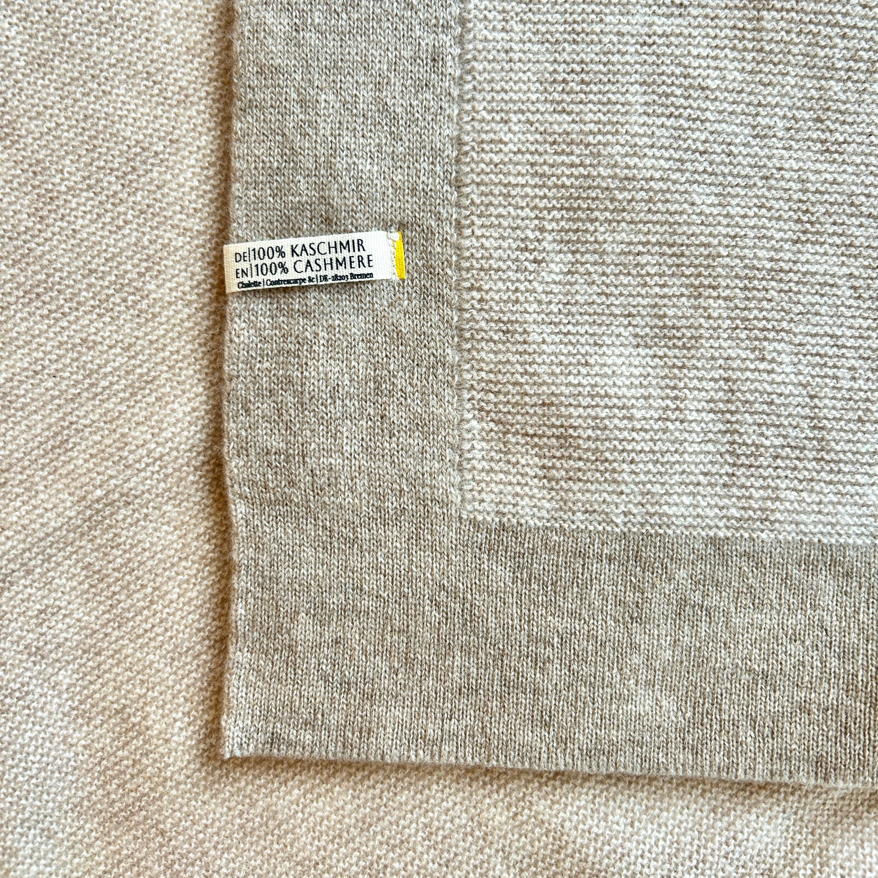 Chalette Babydecke Sandmuschel beige braun