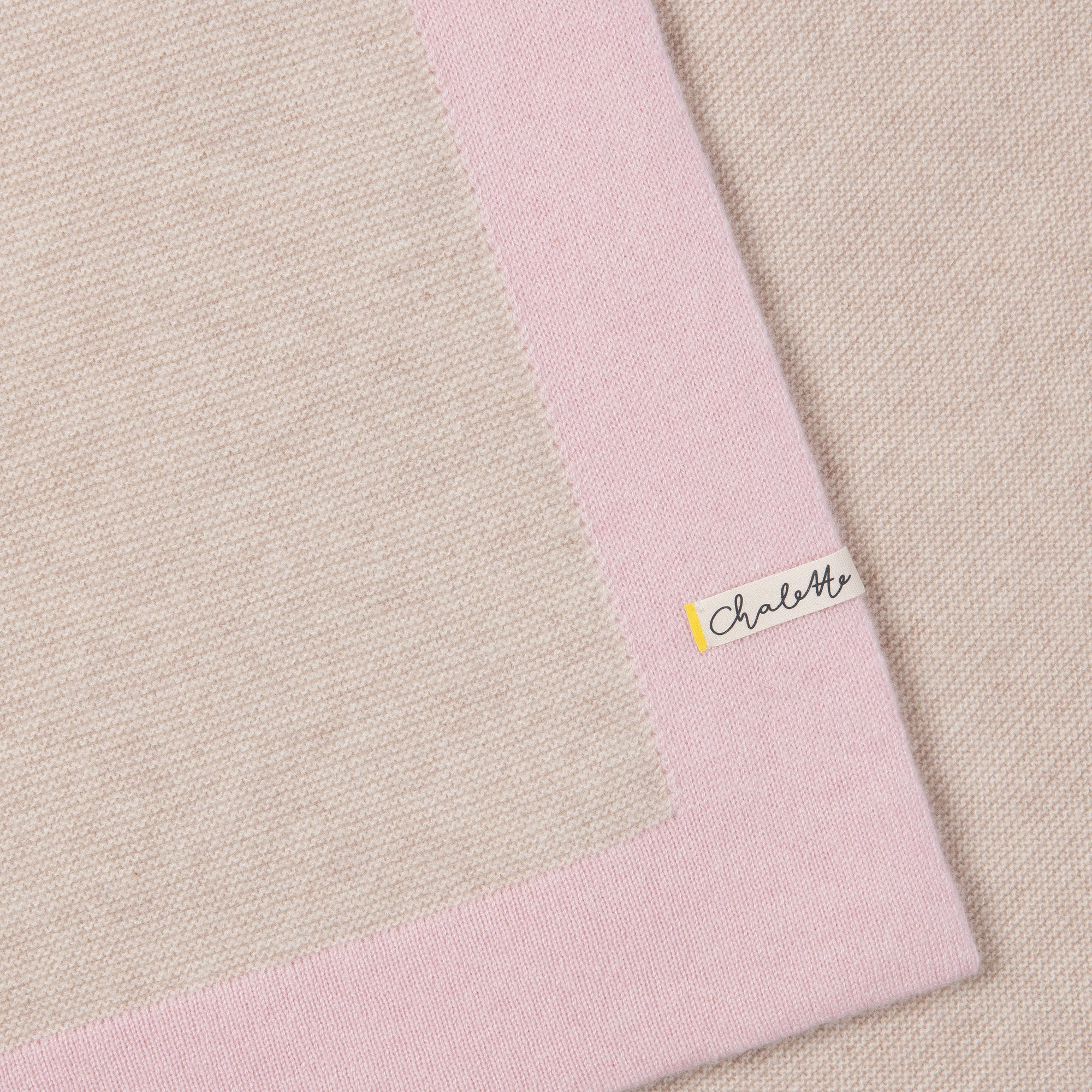 Baby blanket 'Dünenrose' | 100% cashmere | light beige / light pink | 105 x 105 cm