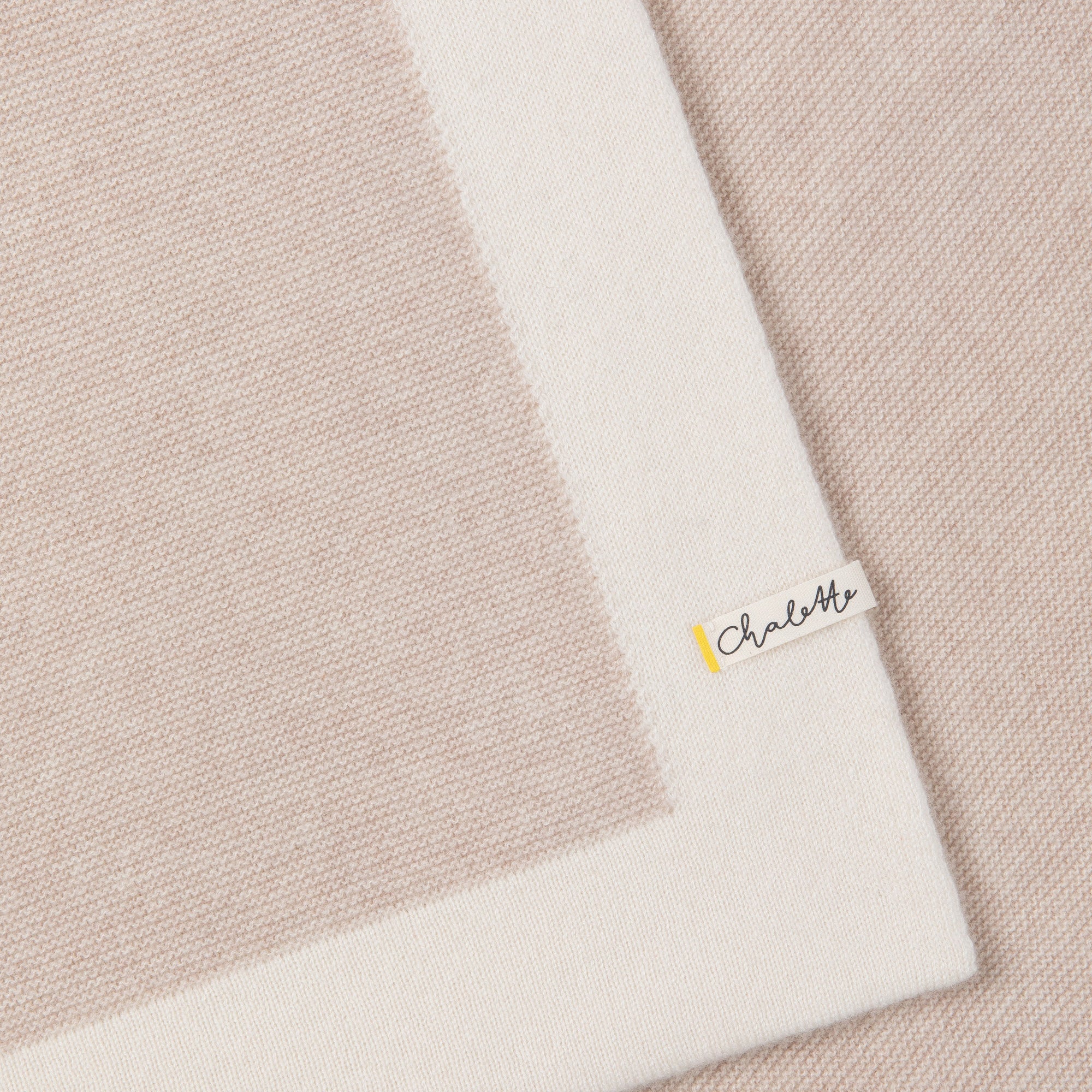Baby blanket 'Sandhafer' | 100% cashmere | light beige / off-white | 105 x 105 cm