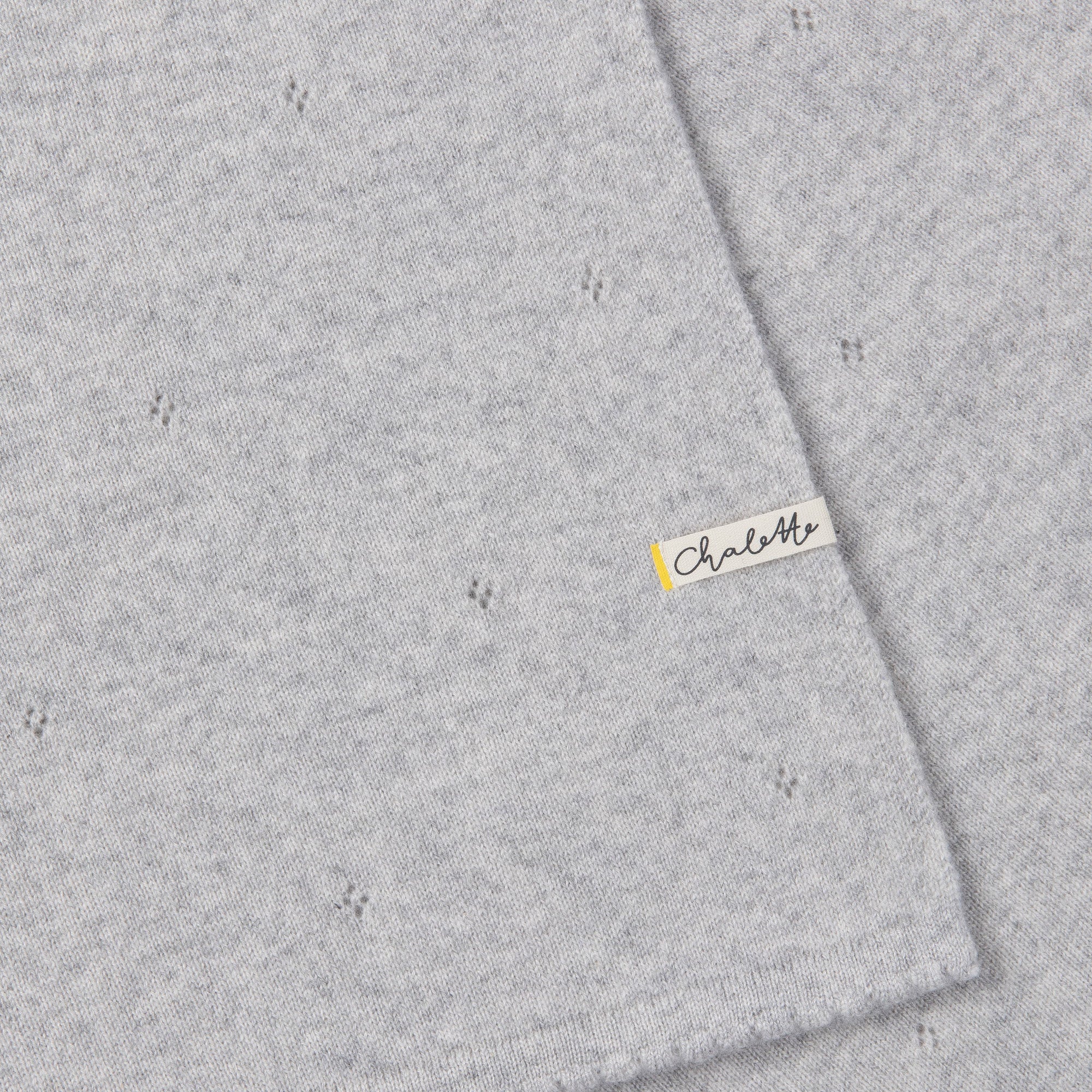 Babydecke 'Mondschimmer' | 100% Kaschmir | hellgrau | 105 x 105 cm