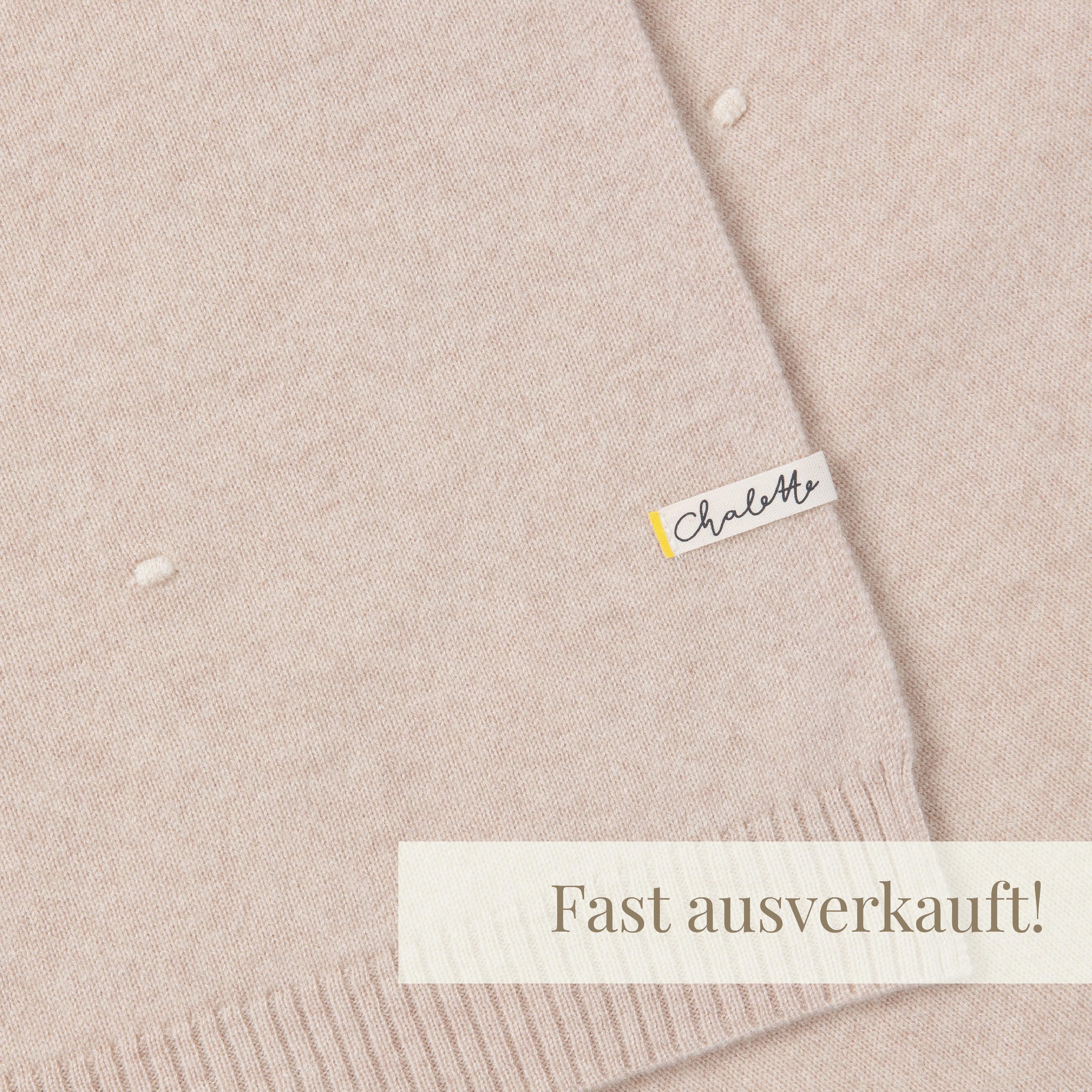 Babydecke 'Sternenstaub' | 100% Kaschmir | beige / off-white | 102 x 105 cm